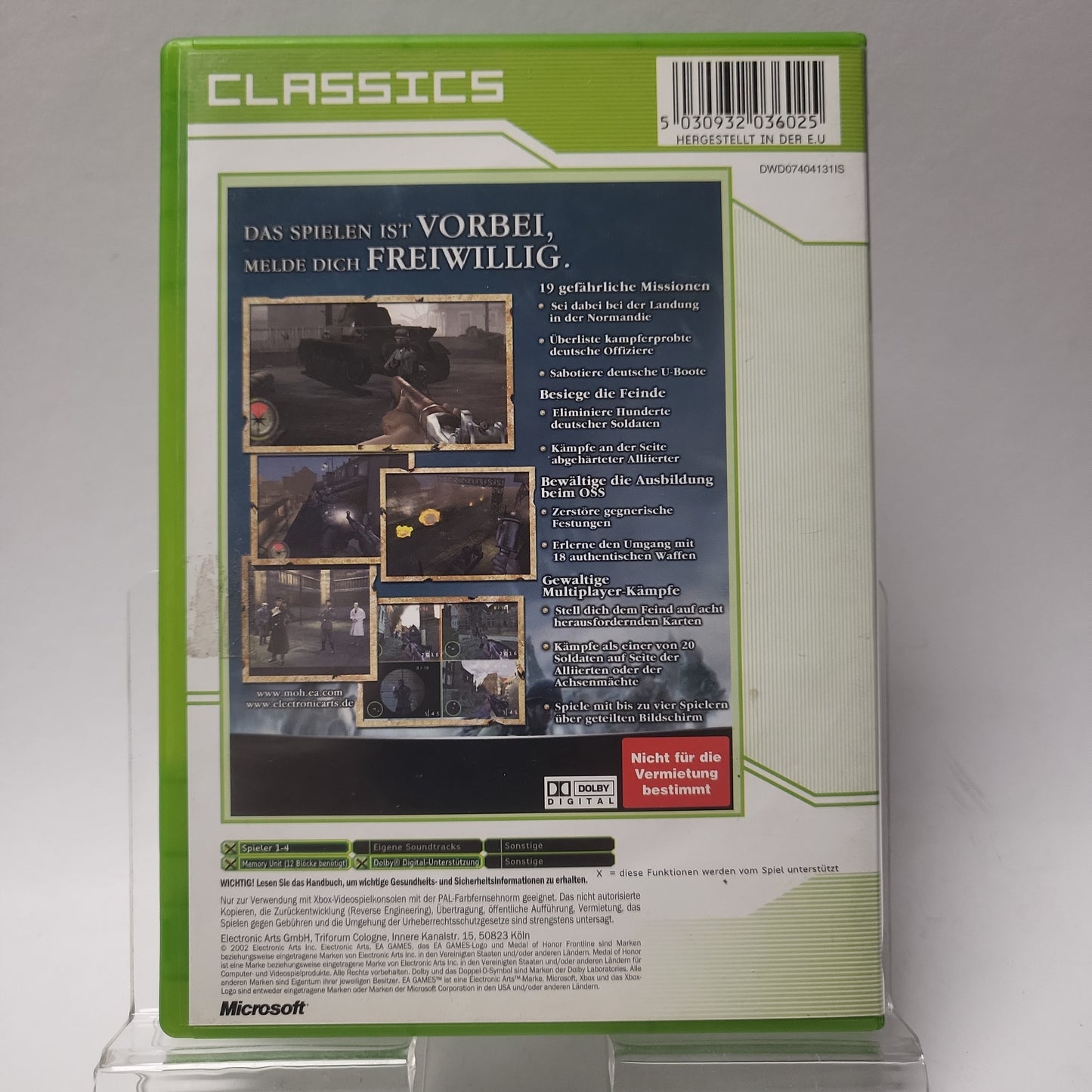 Medal of Honor Frontline Classics Xbox Original