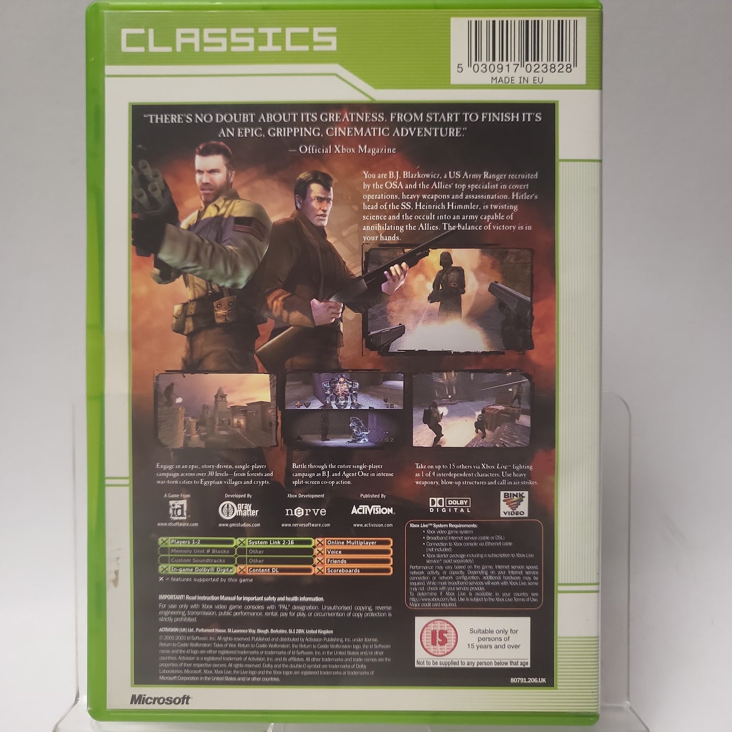 Return To Castle Wolfenstein Tides Of War Cl Xbox Original