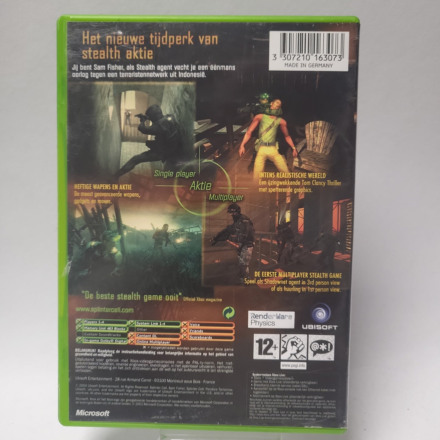 Tom Clancy's Splinter Cell Pandora Tomorrow (No Book) Xbox Original