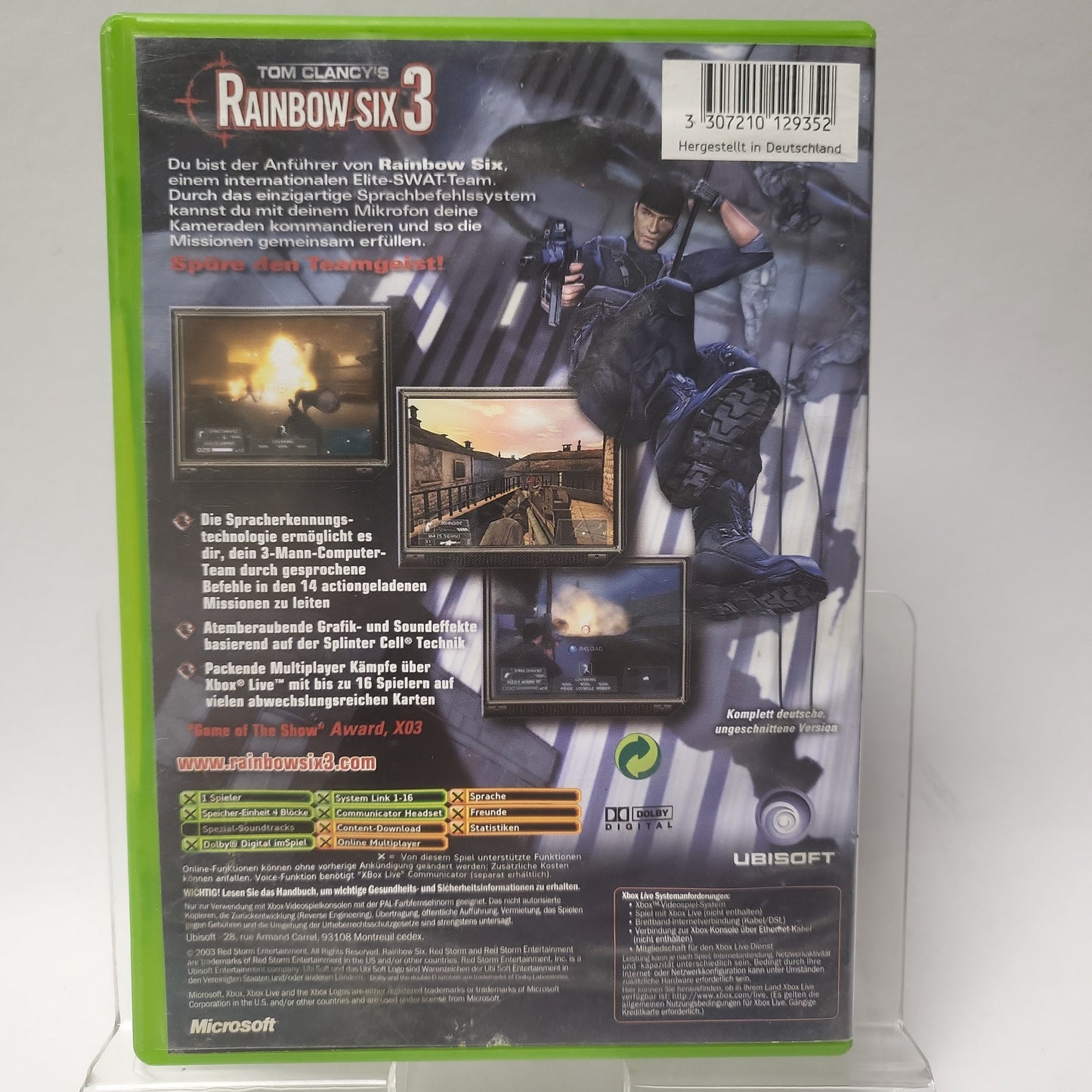 Tom Clancy's Rainbow Six 3 Xbox Original