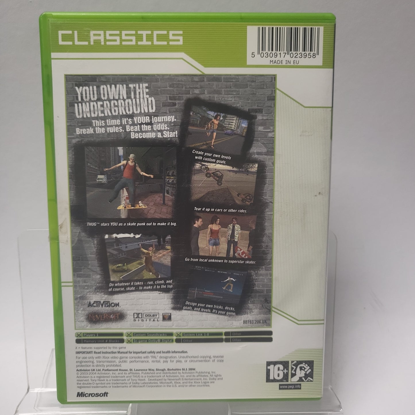 Tony Hawk's Underground Classics Xbox Original