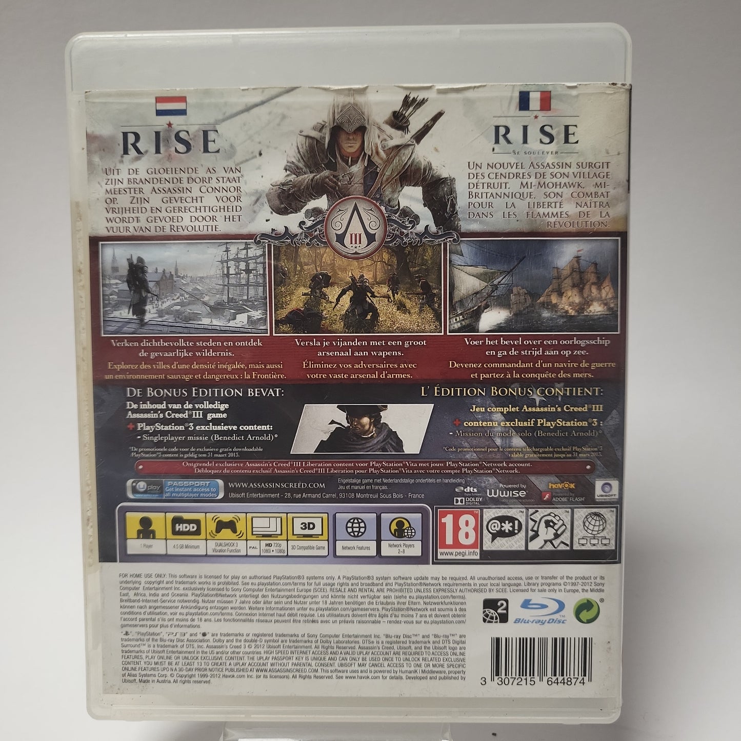 Assassin's Creed III Exclusive Edition (No Book) Playstation 3