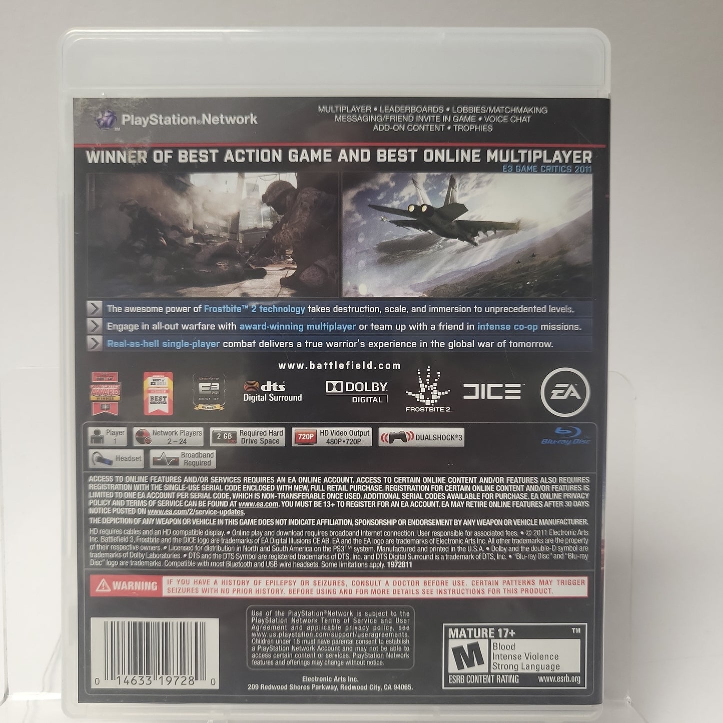 Battlefield 3 Amerikanisches Cover Playstation 3