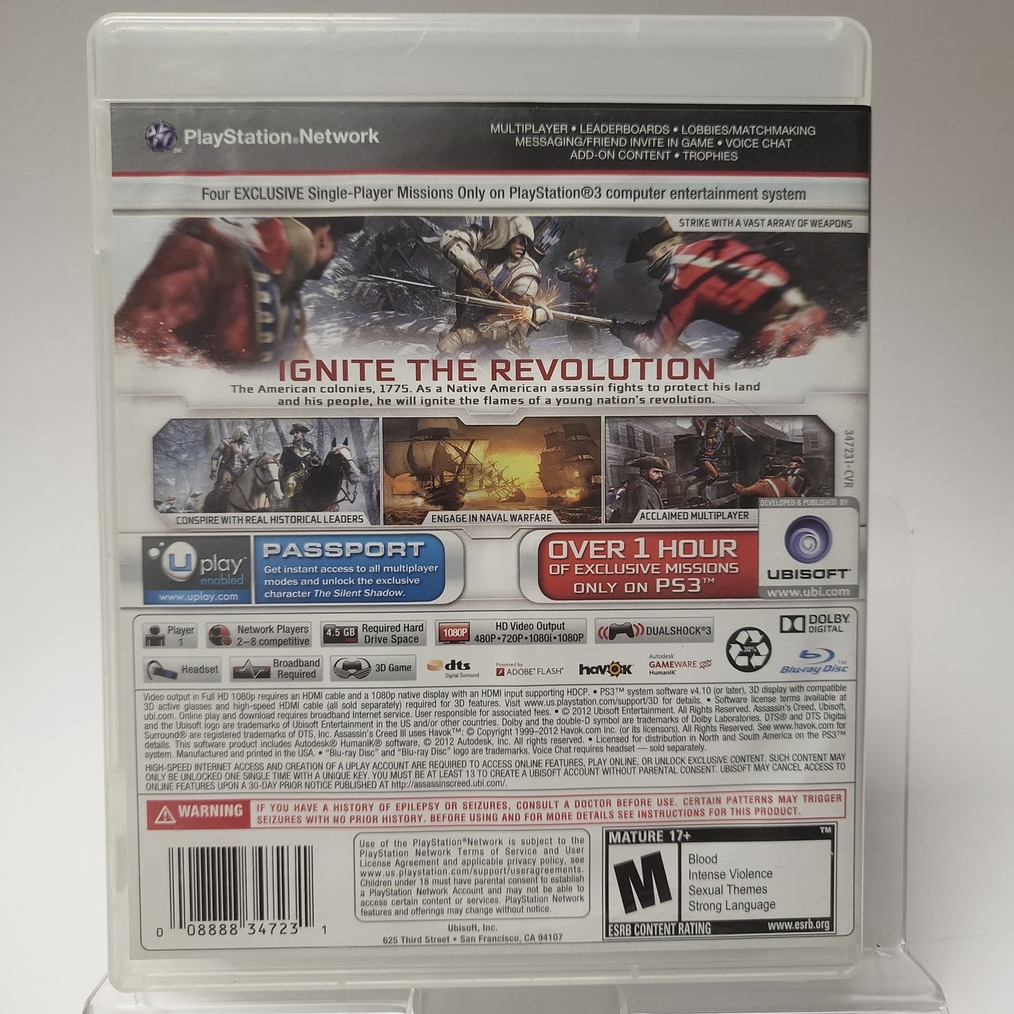 Assassin's Creed III American Edition Playstation 3