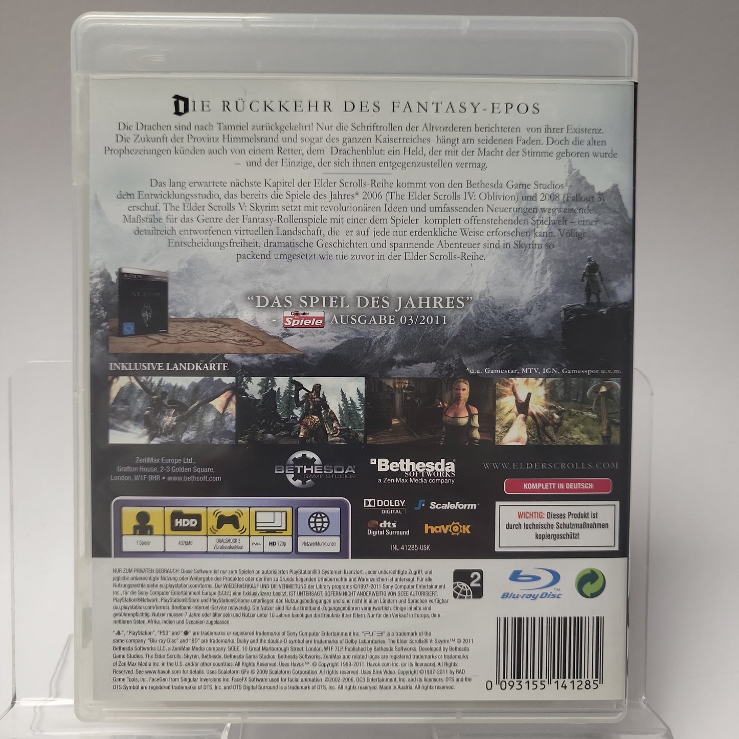 The Elder Scrolls V Skyrim (No Map) PlayStation 3