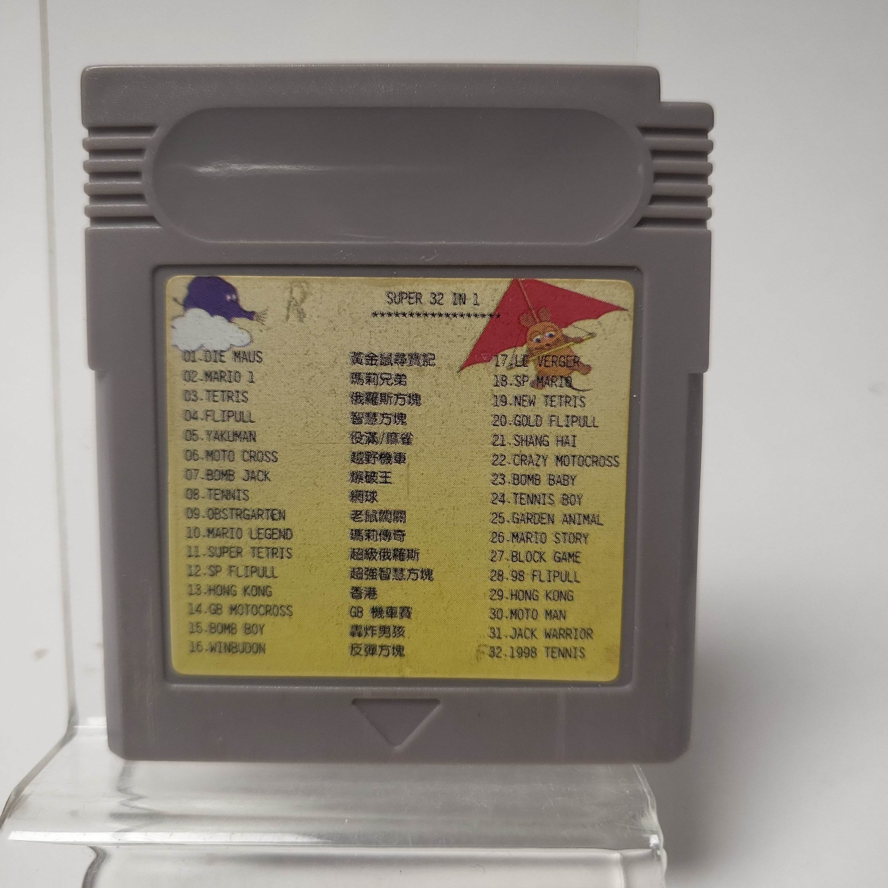 Salut. Cartouche 32 in 1 pour Nintendo GameBoy color