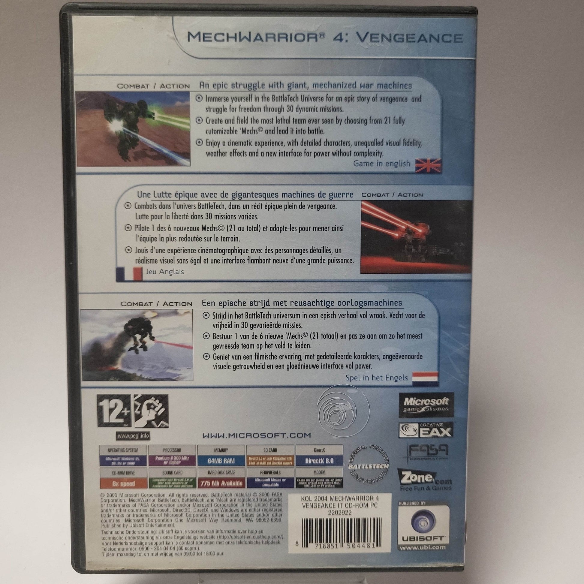 MechWarrior Vengeance (No Book) PC - Feniks Gameshop