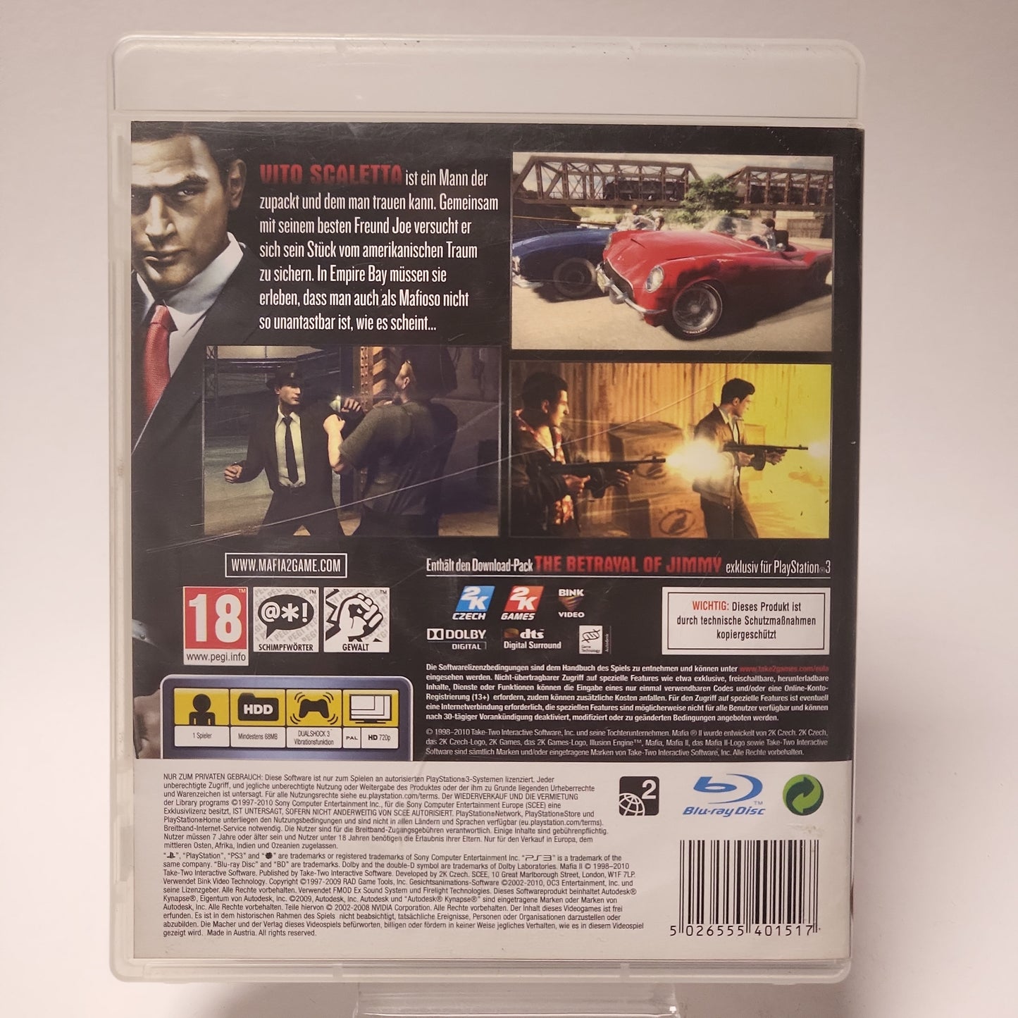 Mafia II (No Book, No Map) PlayStation 3