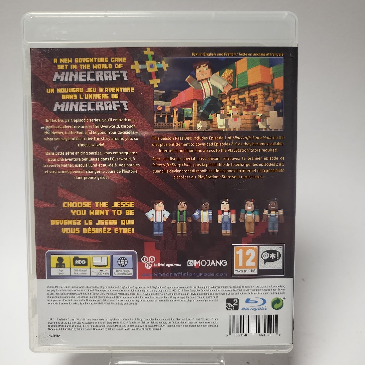 Minecraft Story Mode (No Book) Playstation 3