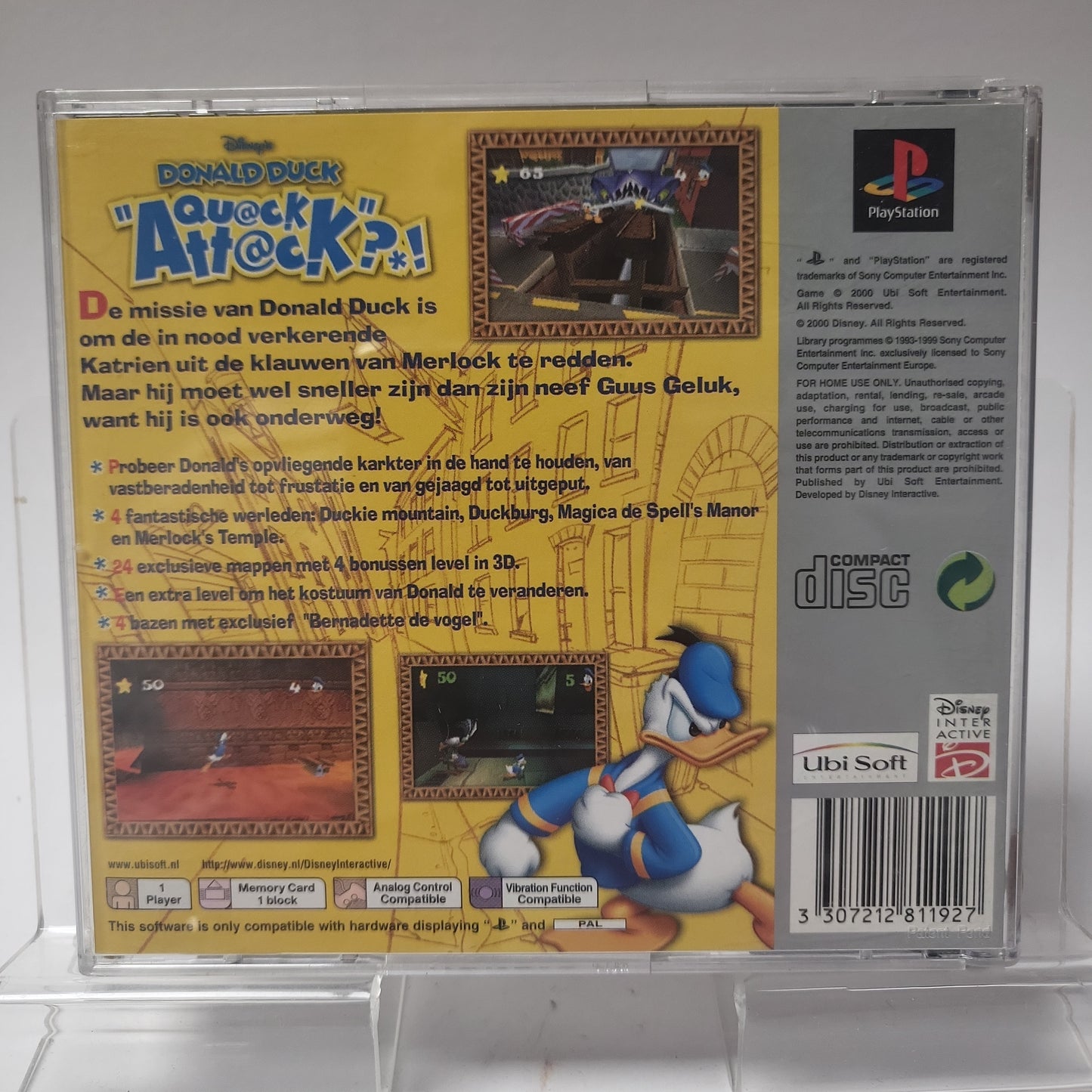 Disney's Donald Duck Quack Attack Platinum (No Book) Playstation 1