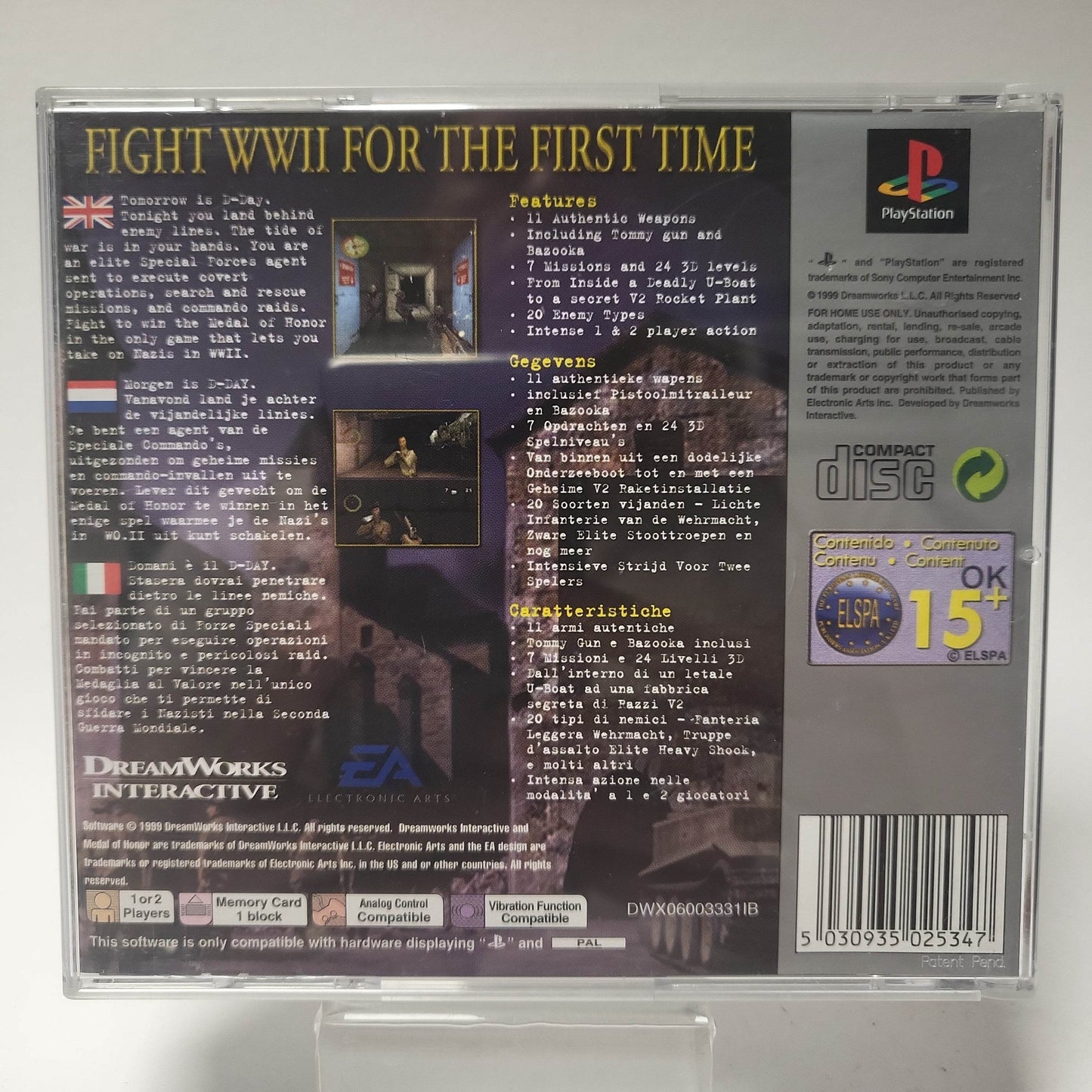 Medal of Honor Platinum (No Book) PlayStation 1 - Feniks Gameshop
