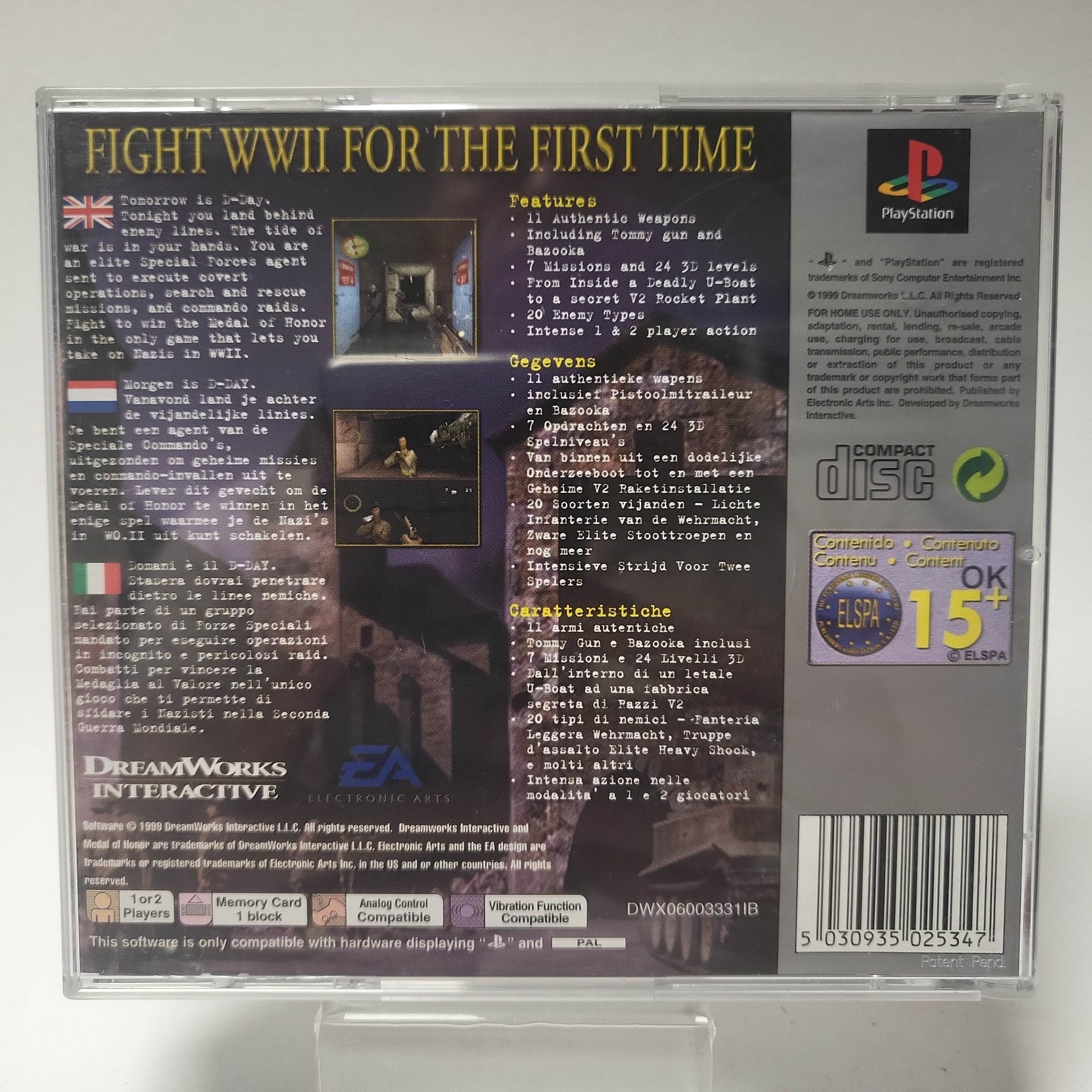 Medal of Honor Platinum (No Book) PlayStation 1 - Feniks Gameshop