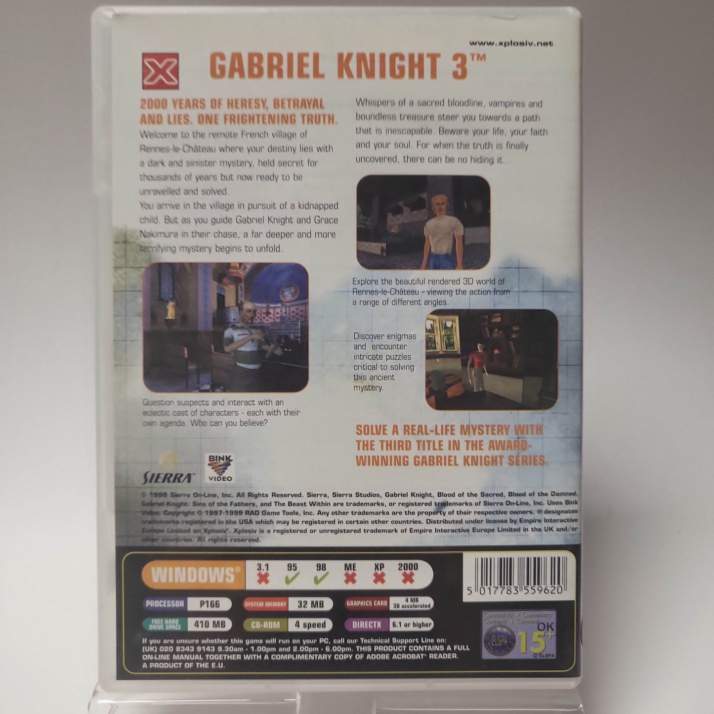 Gabriel Knights 3 (No Book) PC - Feniks Gameshop