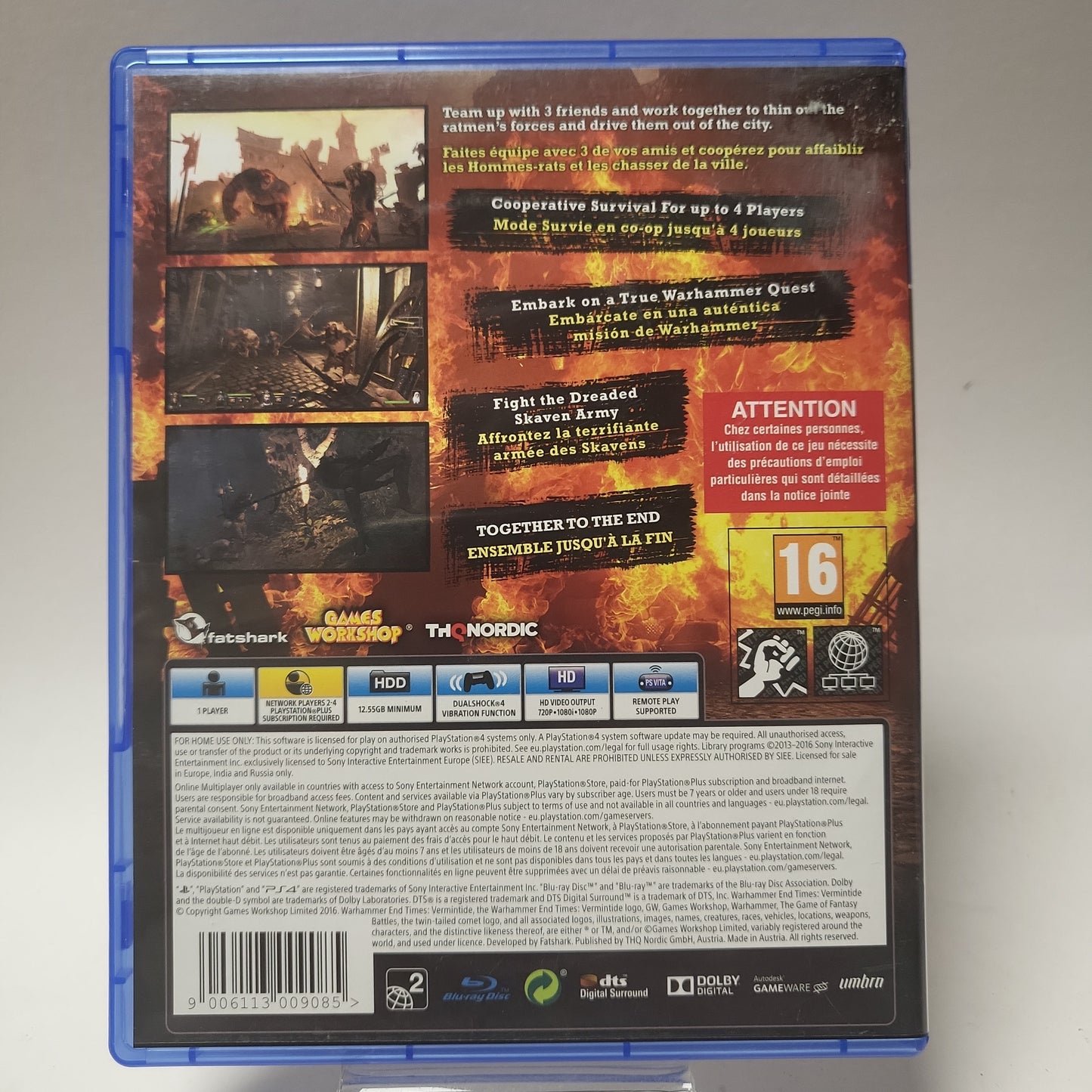 Warhammer the End Times Vermintide (No Book) Playstation 4