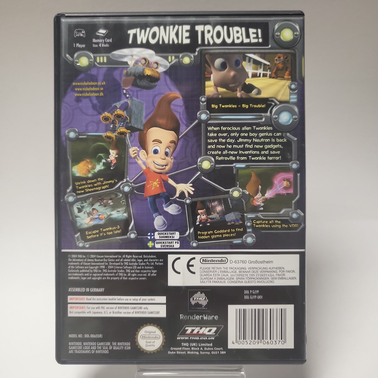 Jimmy Neutron Boy Genius Attack of the Twinkles (No Book) Gamecube