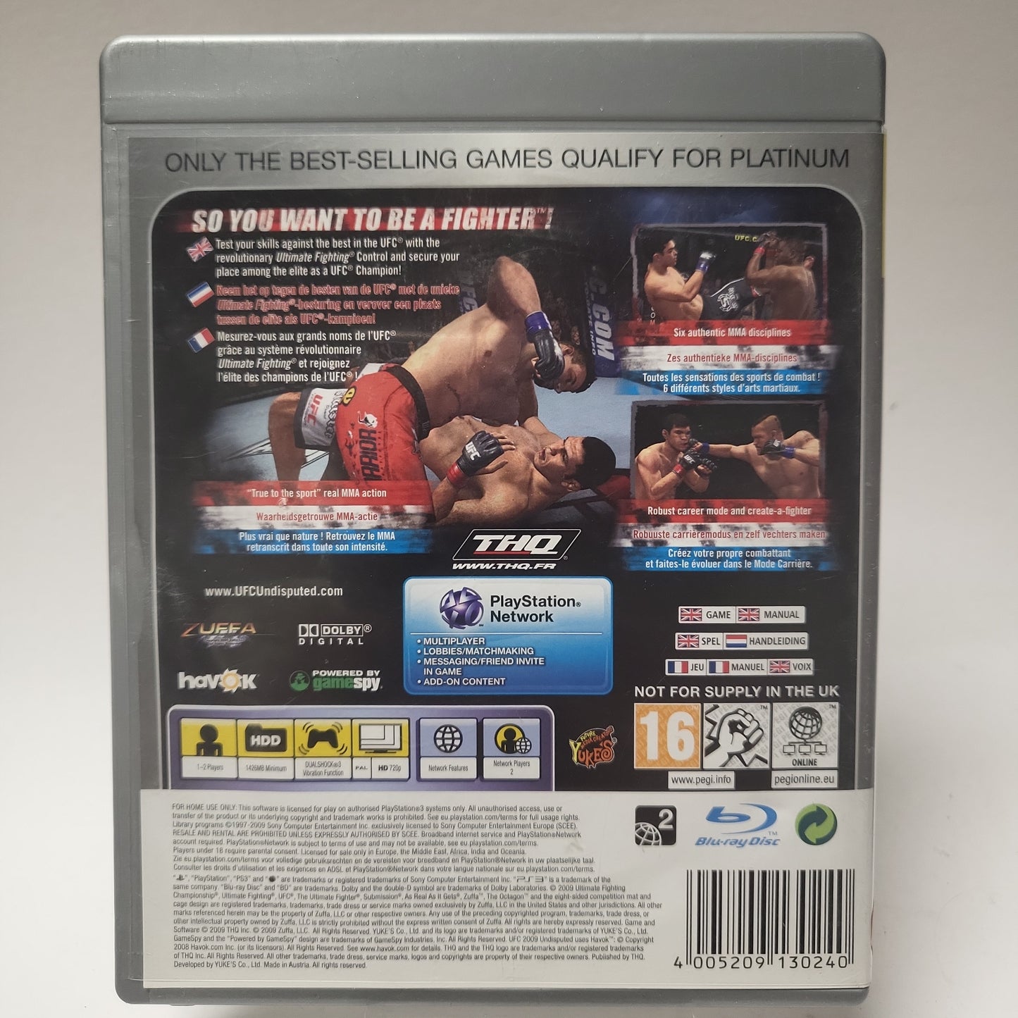 UFC Undisputed 2009 Platinum (No Book) PlayStation 3