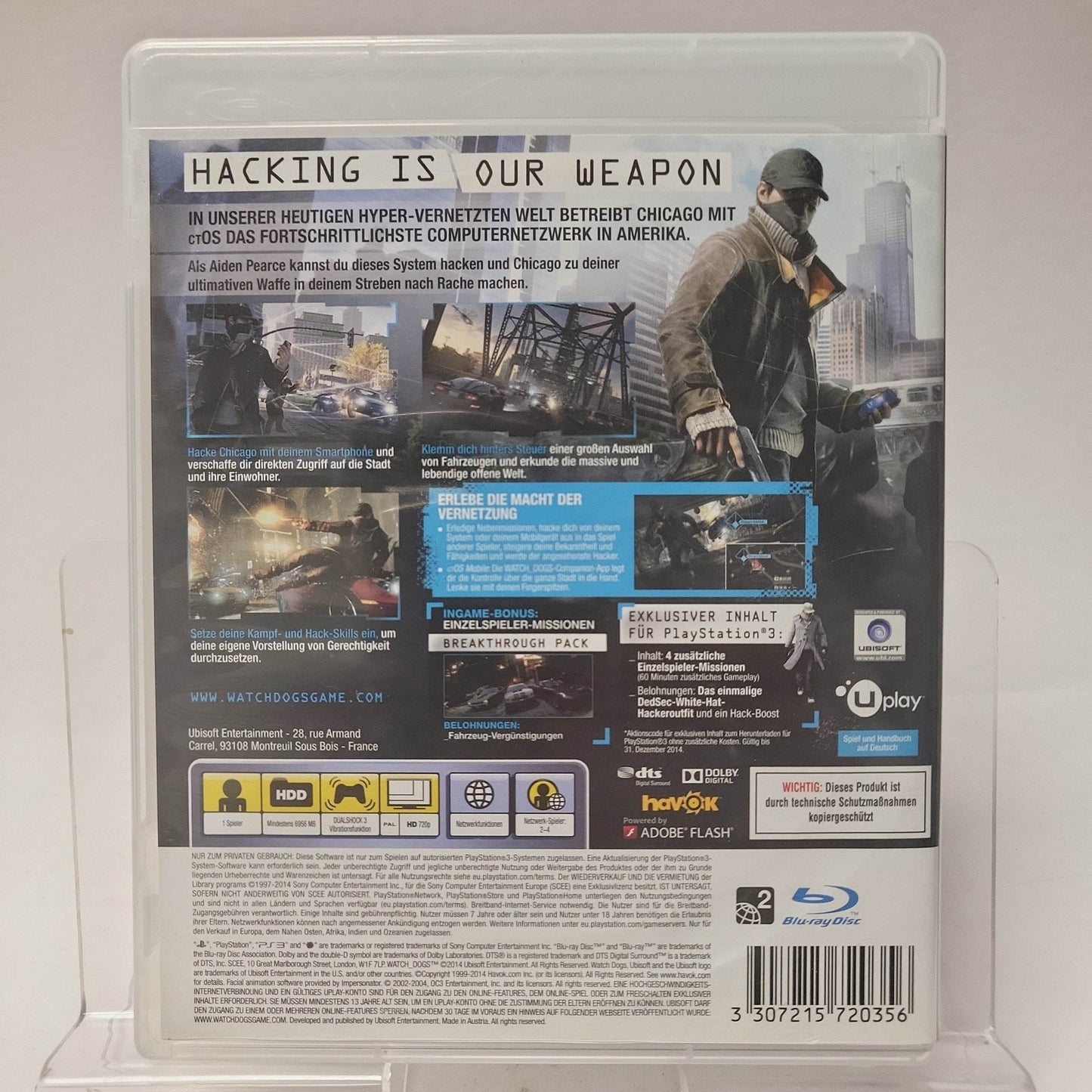 Watchdogs Exklusive Edition Playstation 3 - Feniks Gameshop
