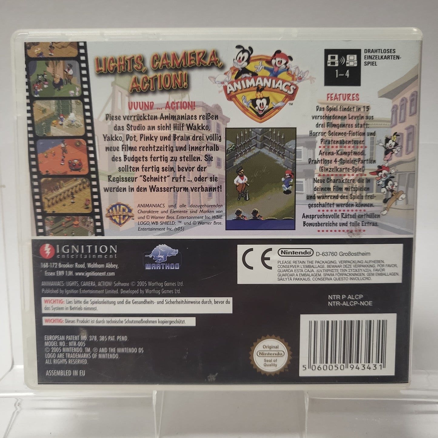 Animaniacs Lights, Camera, Action (No Book) Nintendo DS