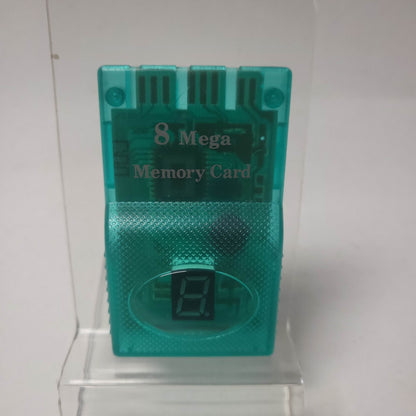 Transparant Groene 8 Mega Memorycard Playstation 1 - Feniks Gameshop