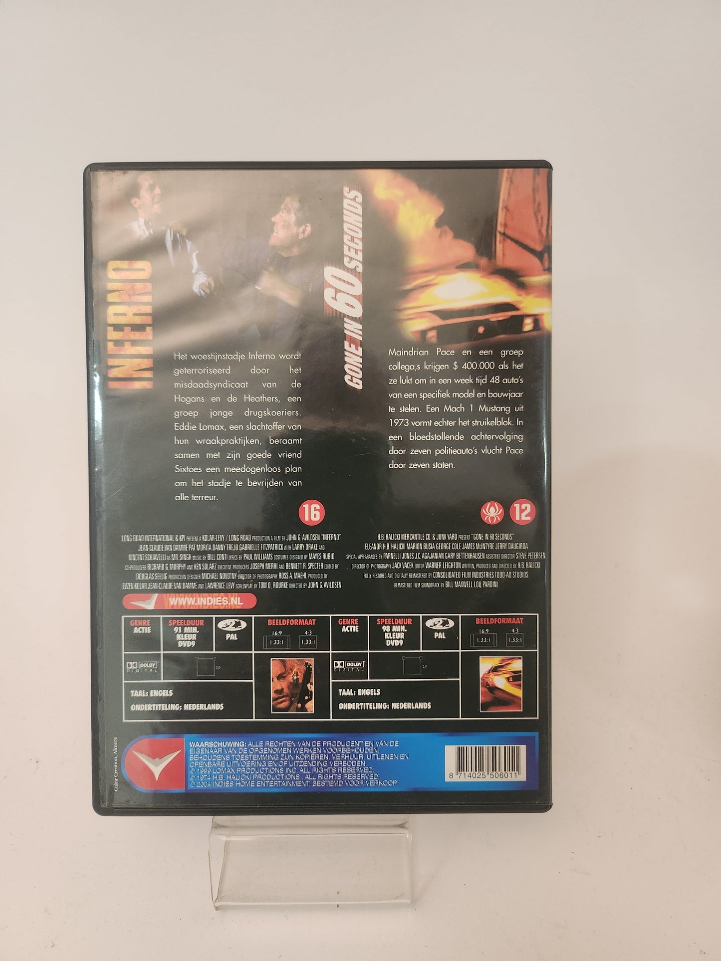 2 in 1 Box: Inferno & Gone in 60 Seconds DVD - Dvd Volwassenen
