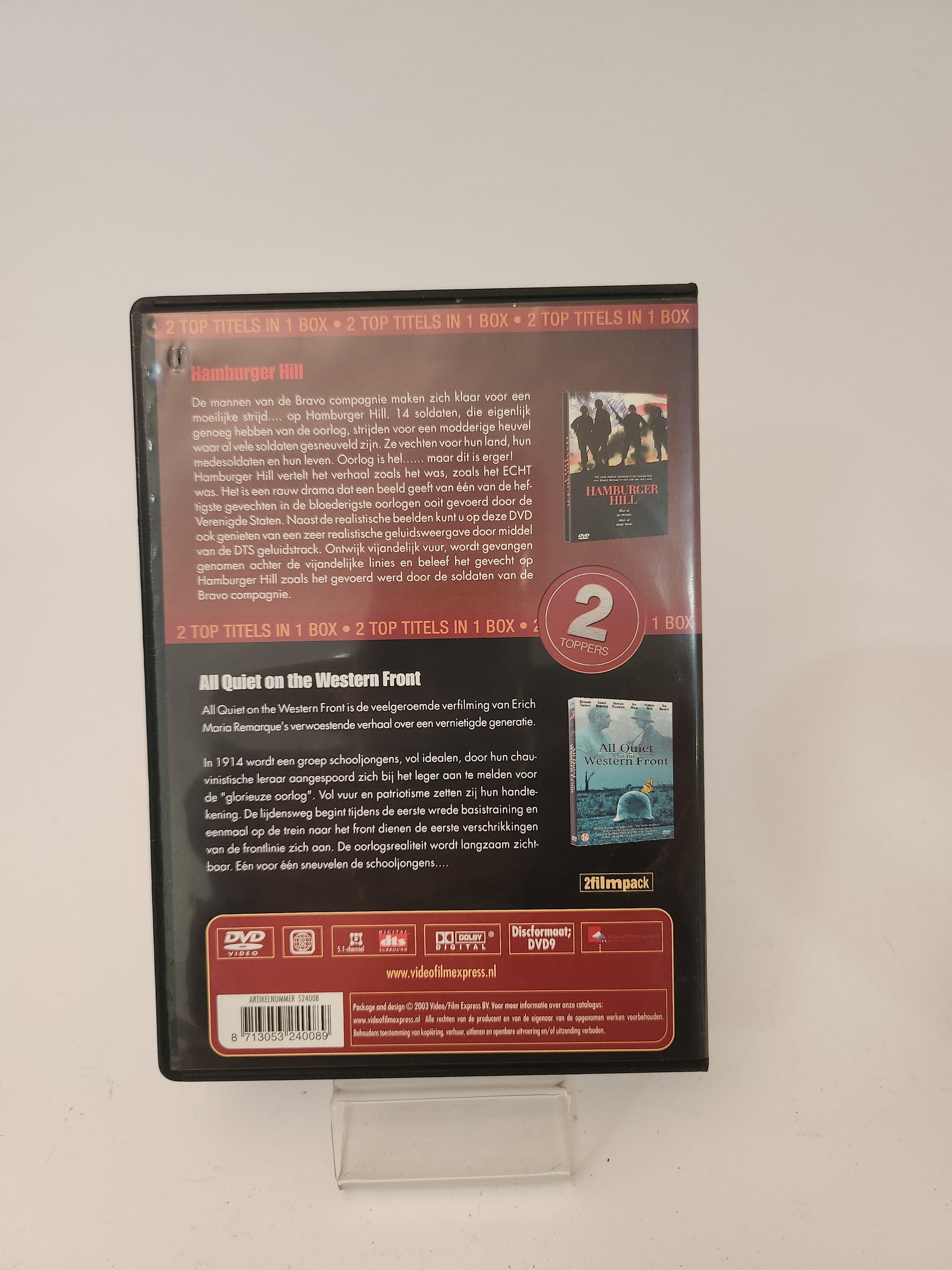 2 in 1 Films: Hamburger Hill & All Quiet at the Western Front Dvd Box - Dvd Volwassenen
