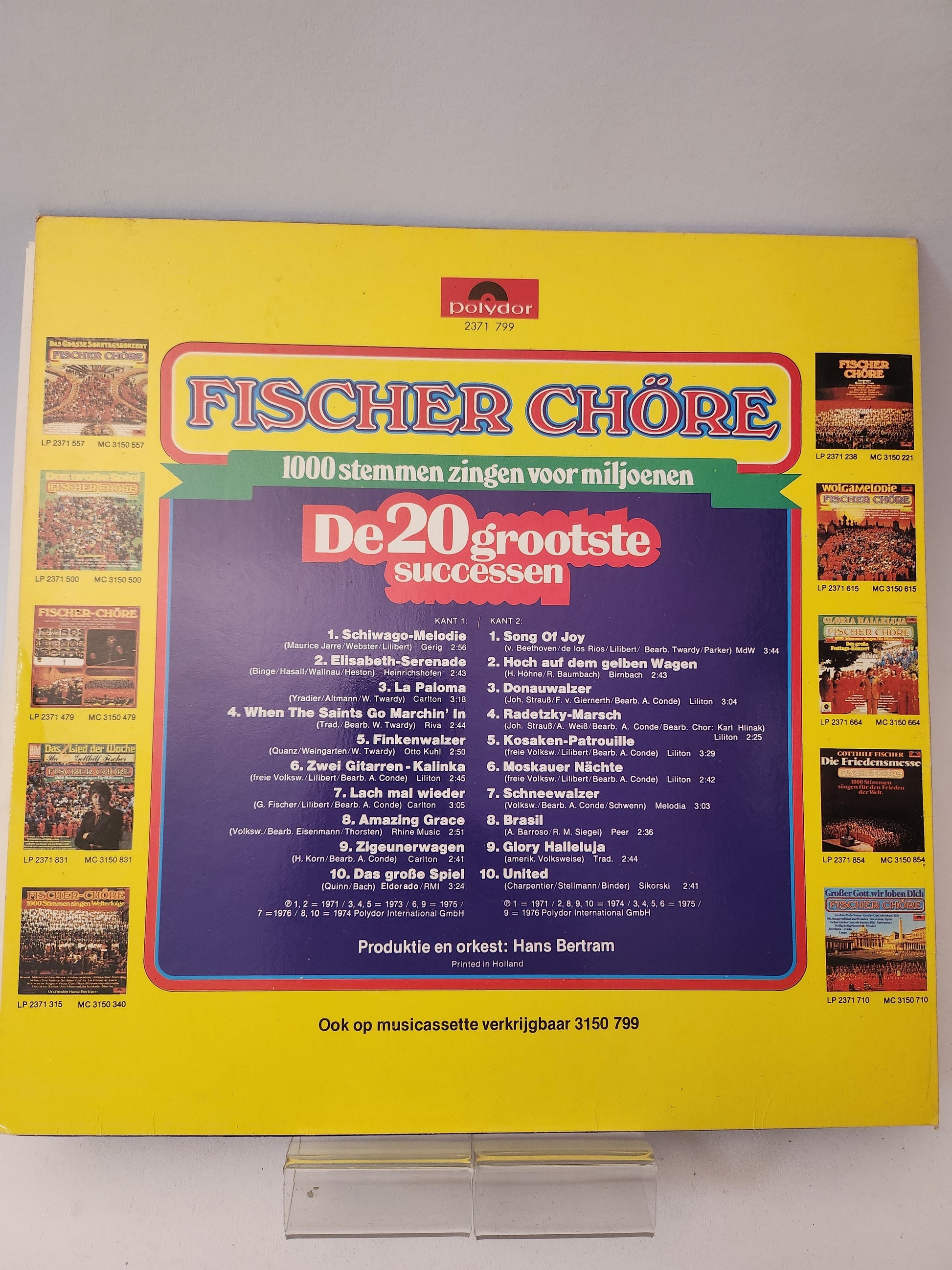 20 Grootste Successen: Fischer Chöre LP Vinyl - Lp Vinyl