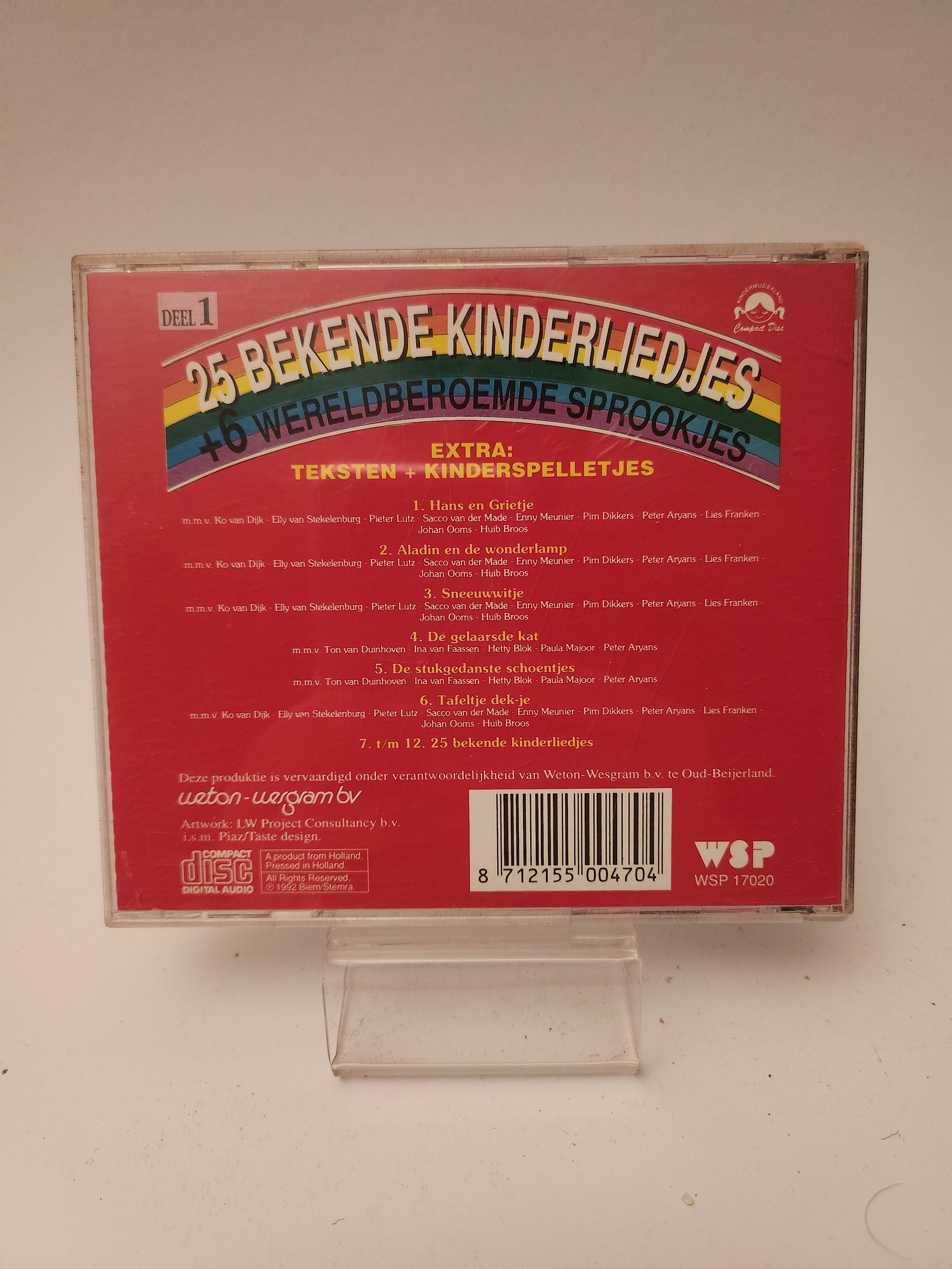 25 Bekende Kinderliedjes + 6 Wereldberoemde Sprookjes Deel 1 CD - Cd