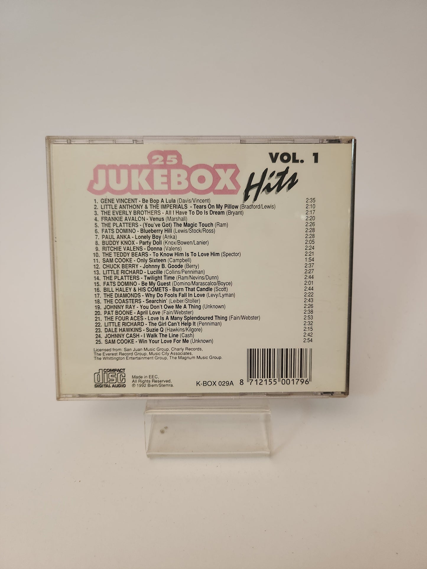 25 Jukebox Hits Volume 1 CD - Cd