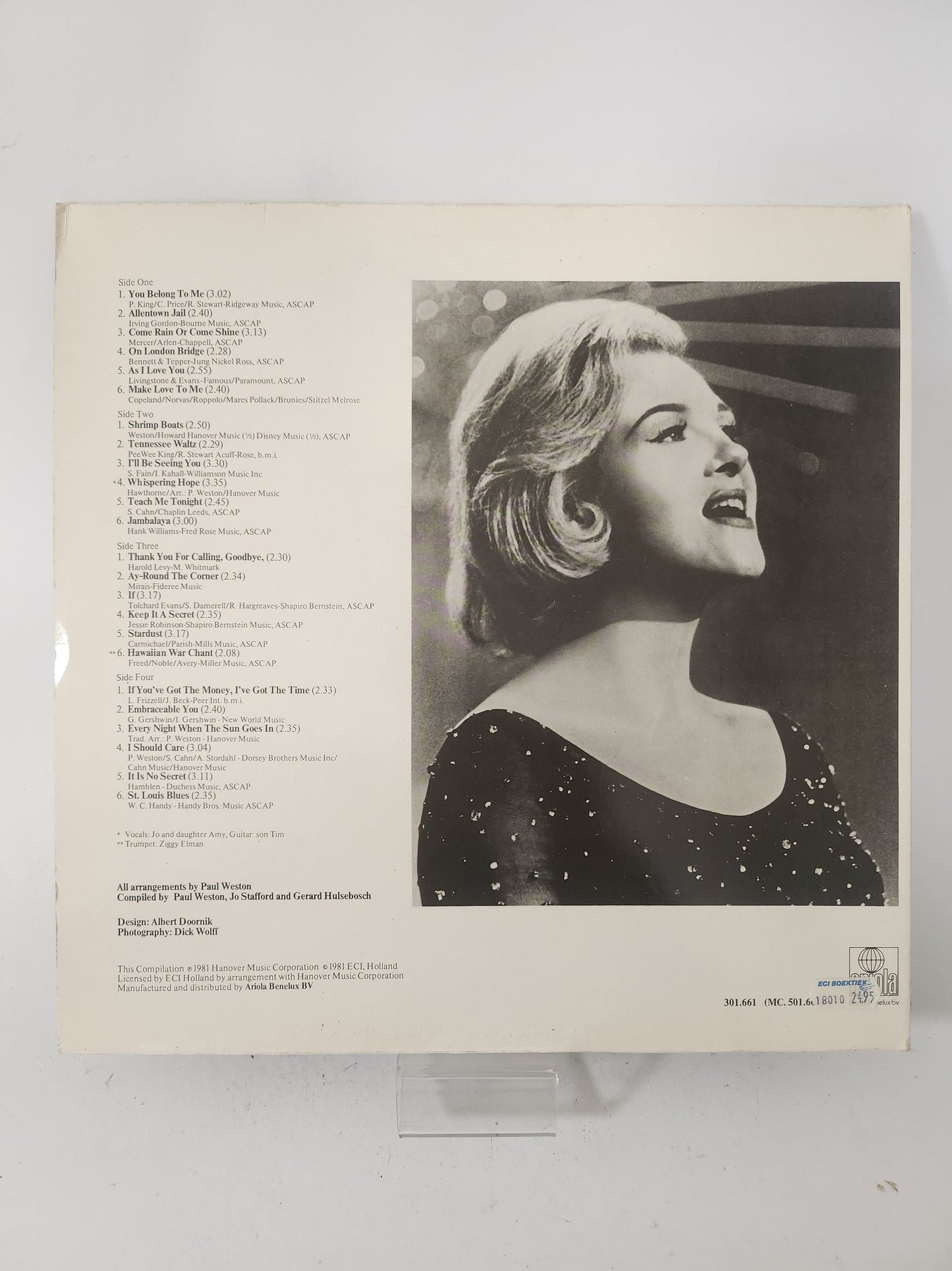 A Portrait of Jo Stafford LP Vinyl - Lp Vinyl