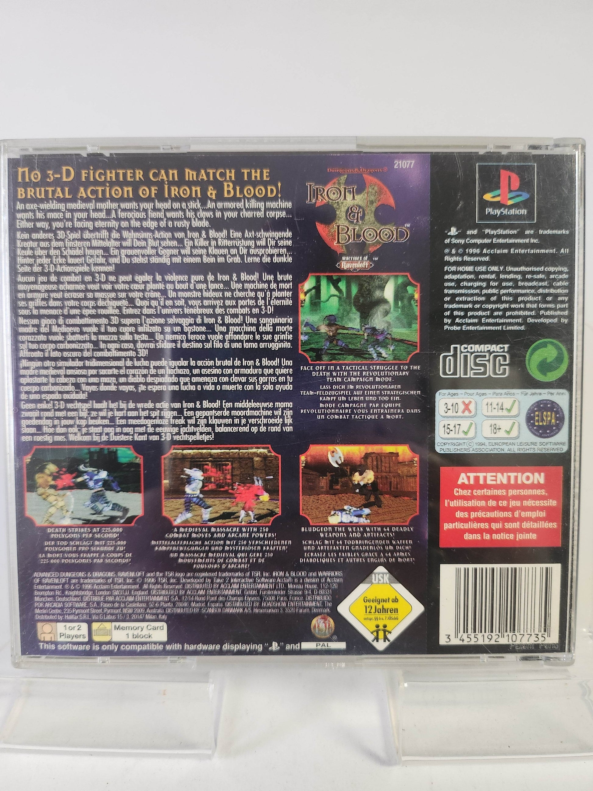 Advenced Dungeons & Dragons Iron & Blood Warriors of Ravenloft Playstation 1 - Feniks Gameshop