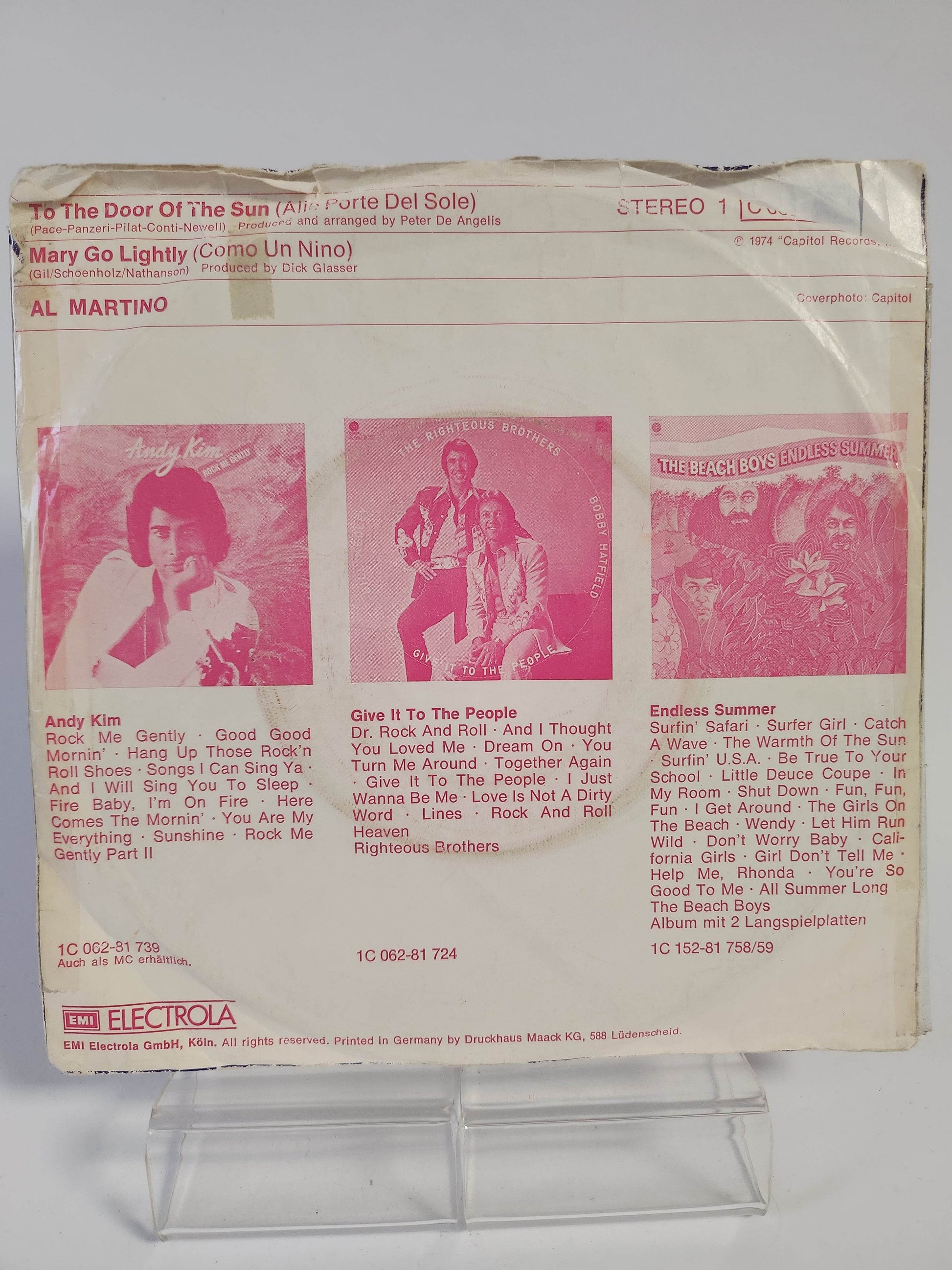 Al Martino: to the Door of the Sun Single Vinyl - Feniks Gameshop