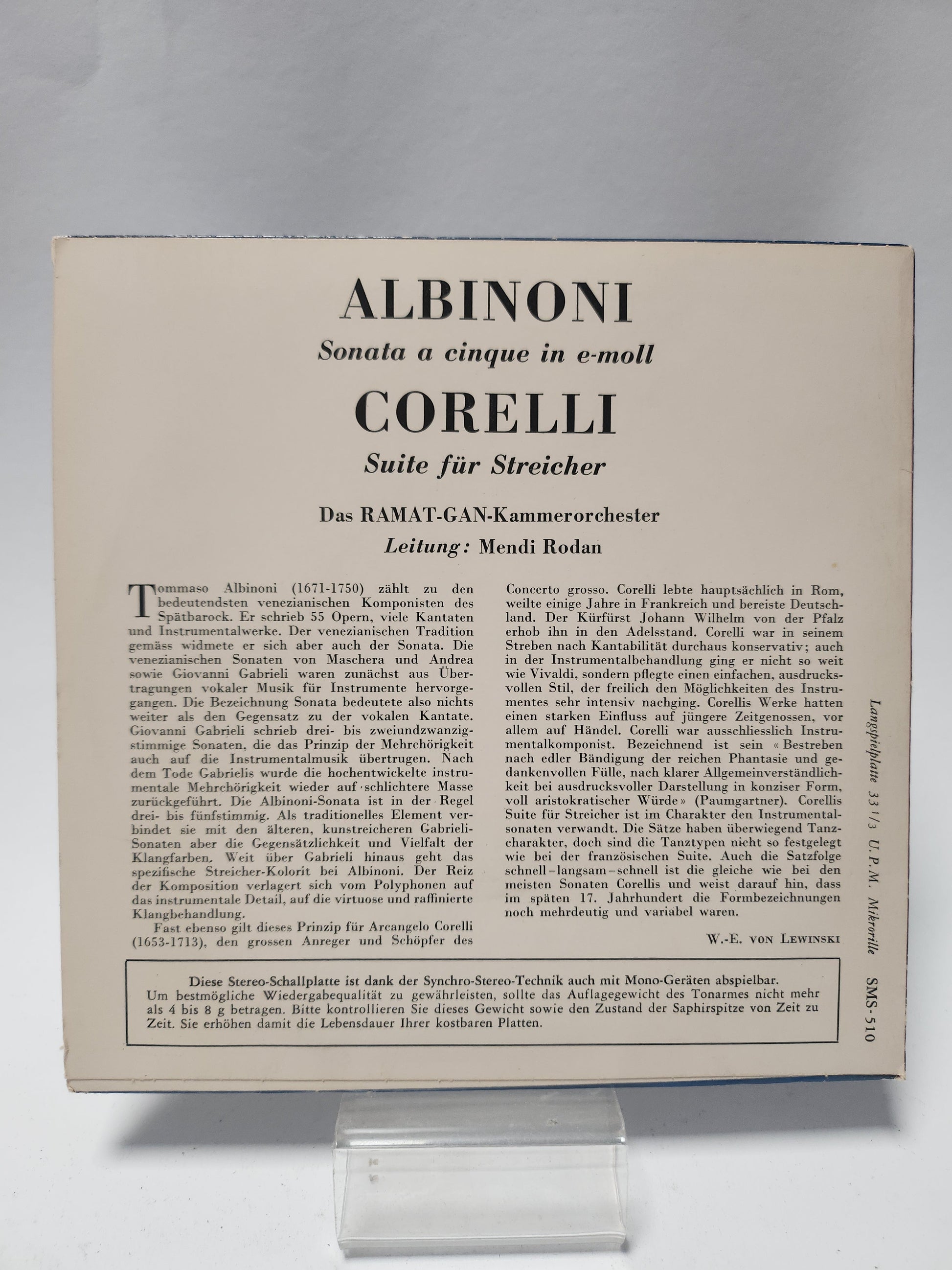 Albinoni & Corelli Single Vinyl - Single Vinyl