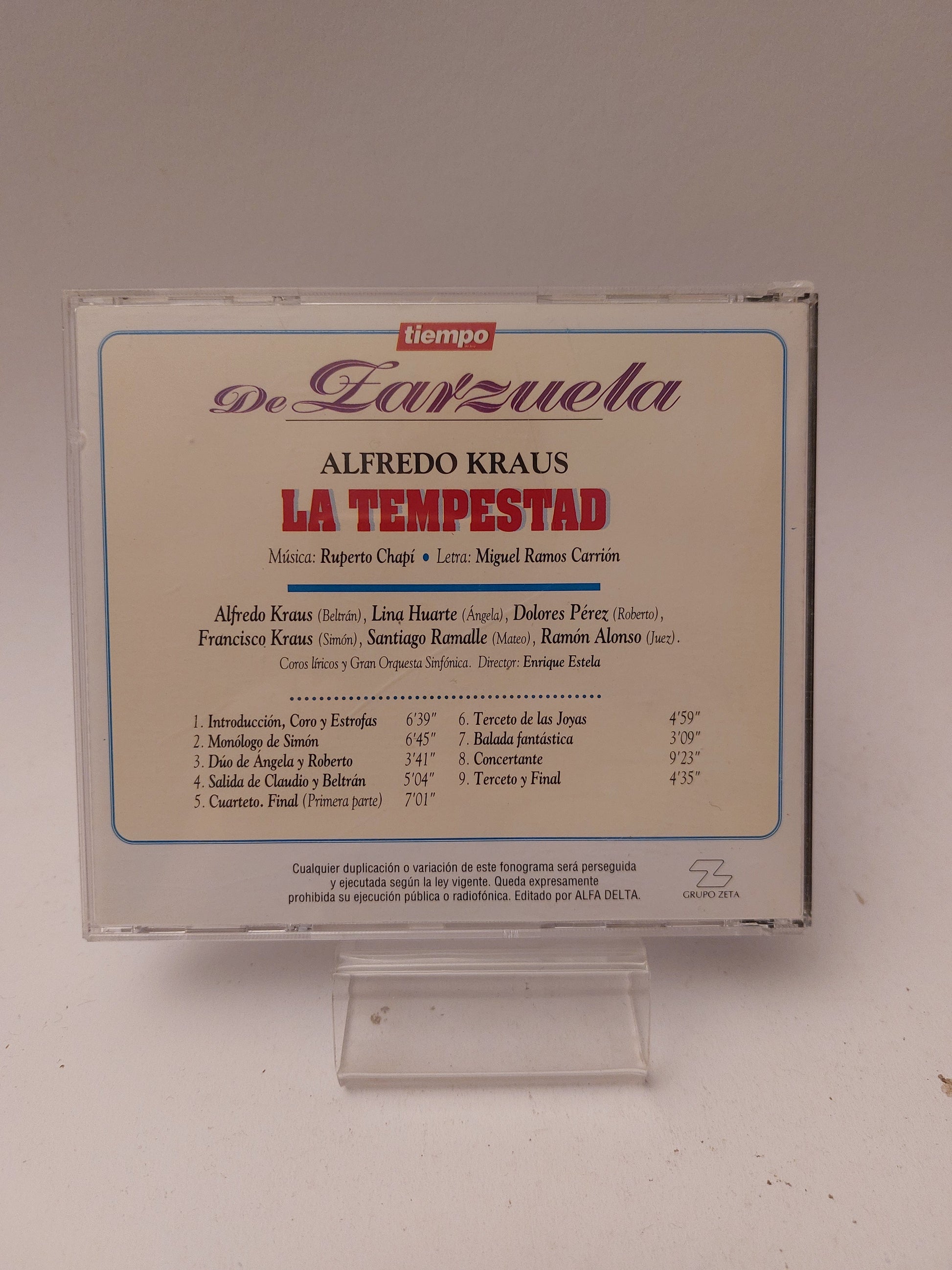 Alfredo Kraus: La Tempestad CD - Cd