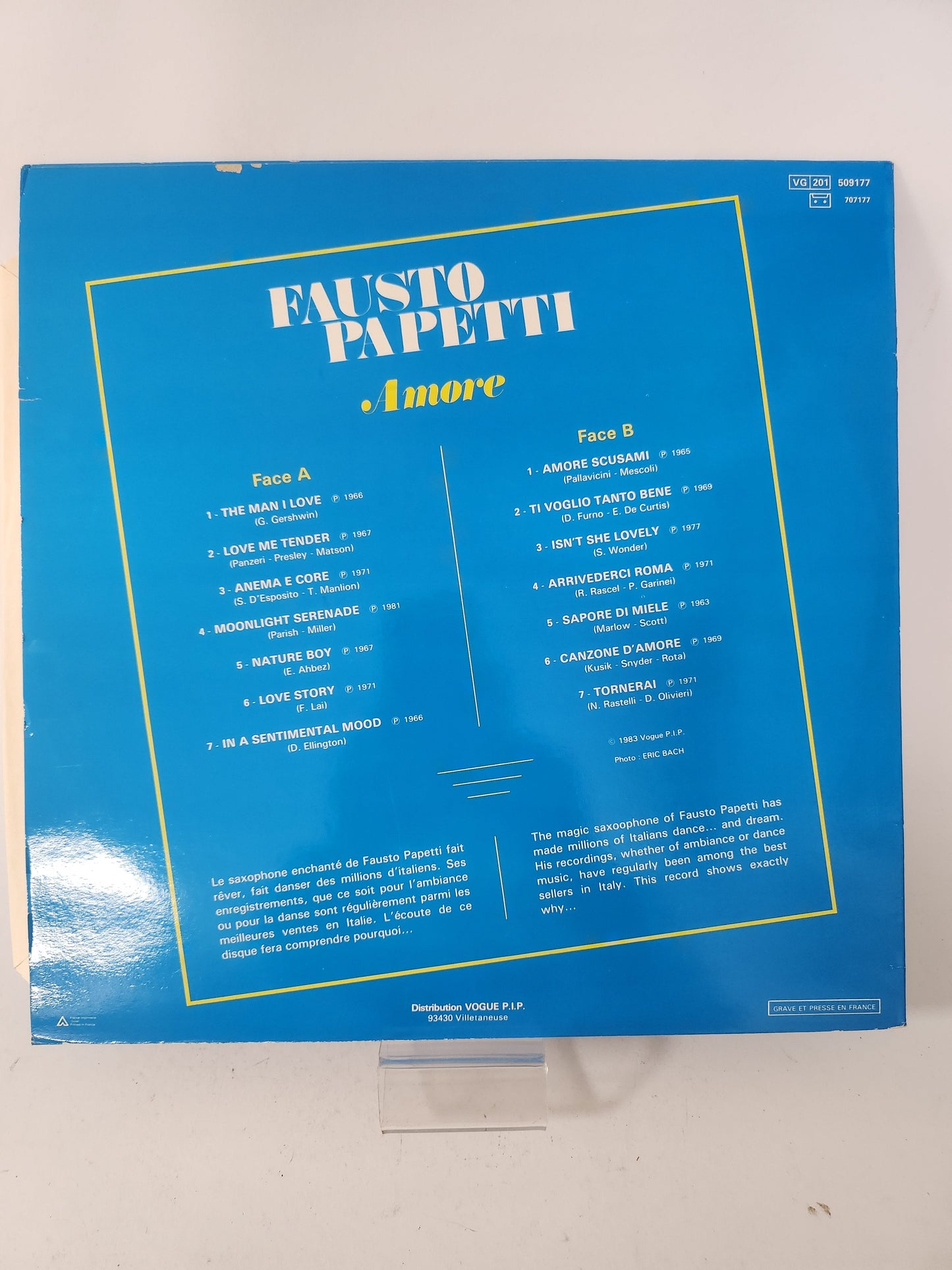 Amore: Fausto Papetti LP Vinyl - Lp Vinyl
