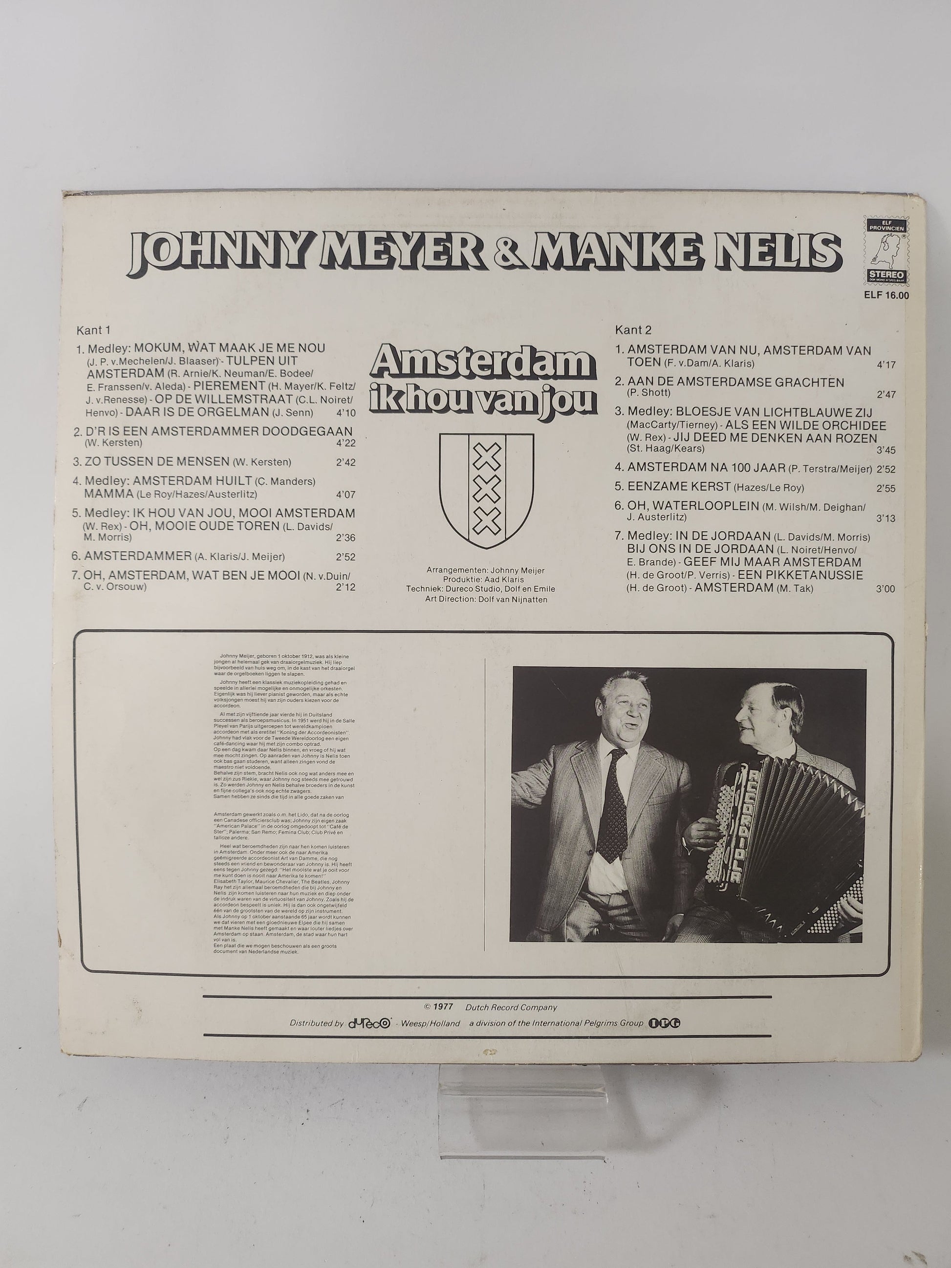 Amsterdam Ik Hou van Jou: Johnny Meyer & Manke Melis LP Vinyl - Lp Vinyl