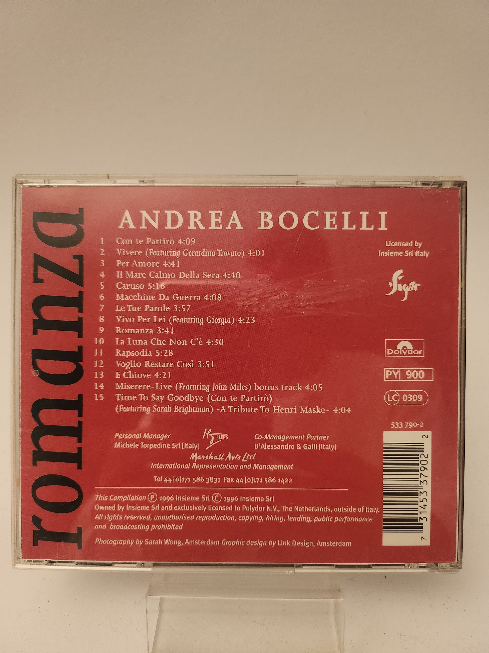 Andrea Bocelli: Romanza CD - Cd