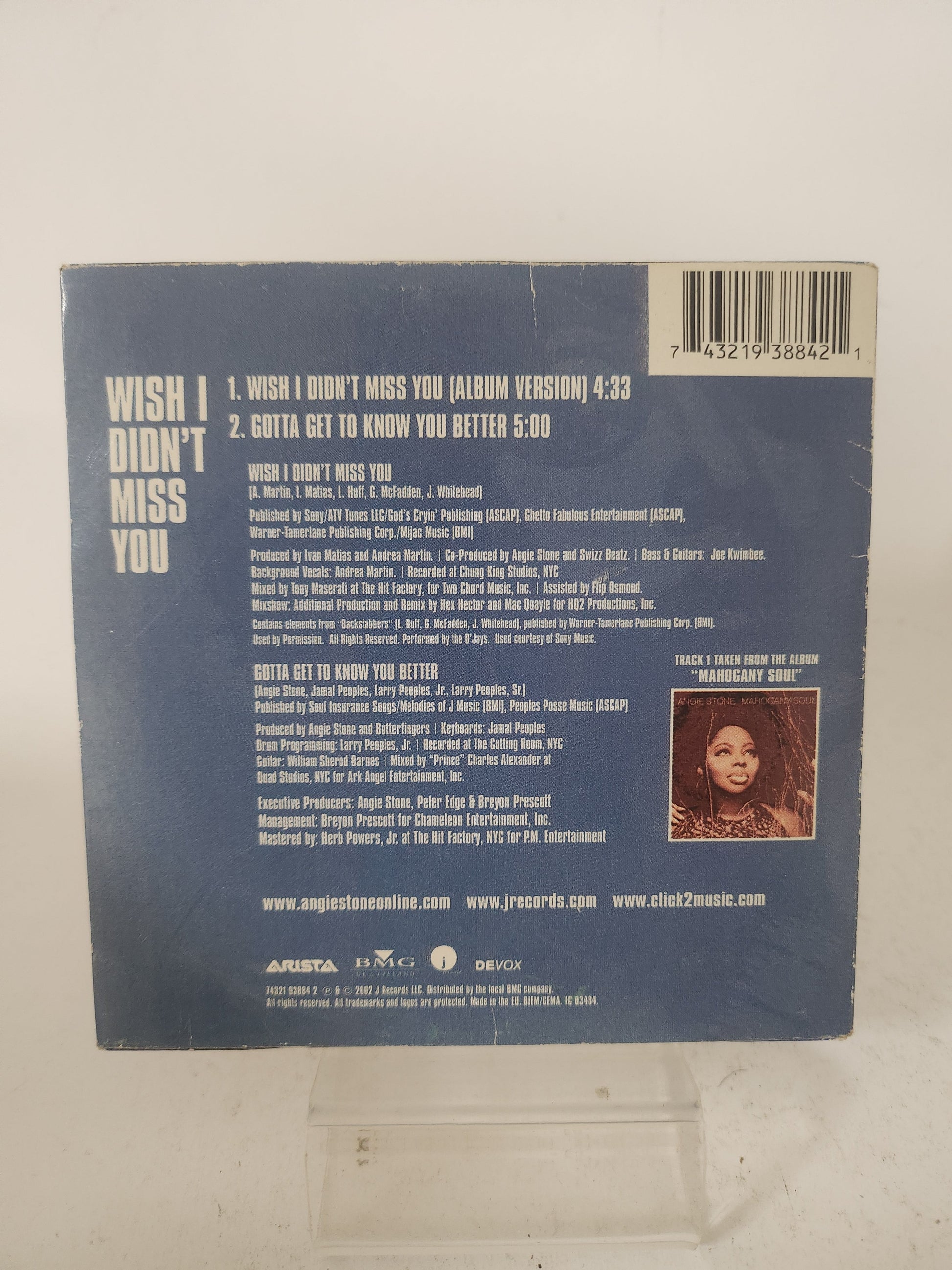 Angie Stone: Wish I Didn’t Miss You CD Single - CD Single
