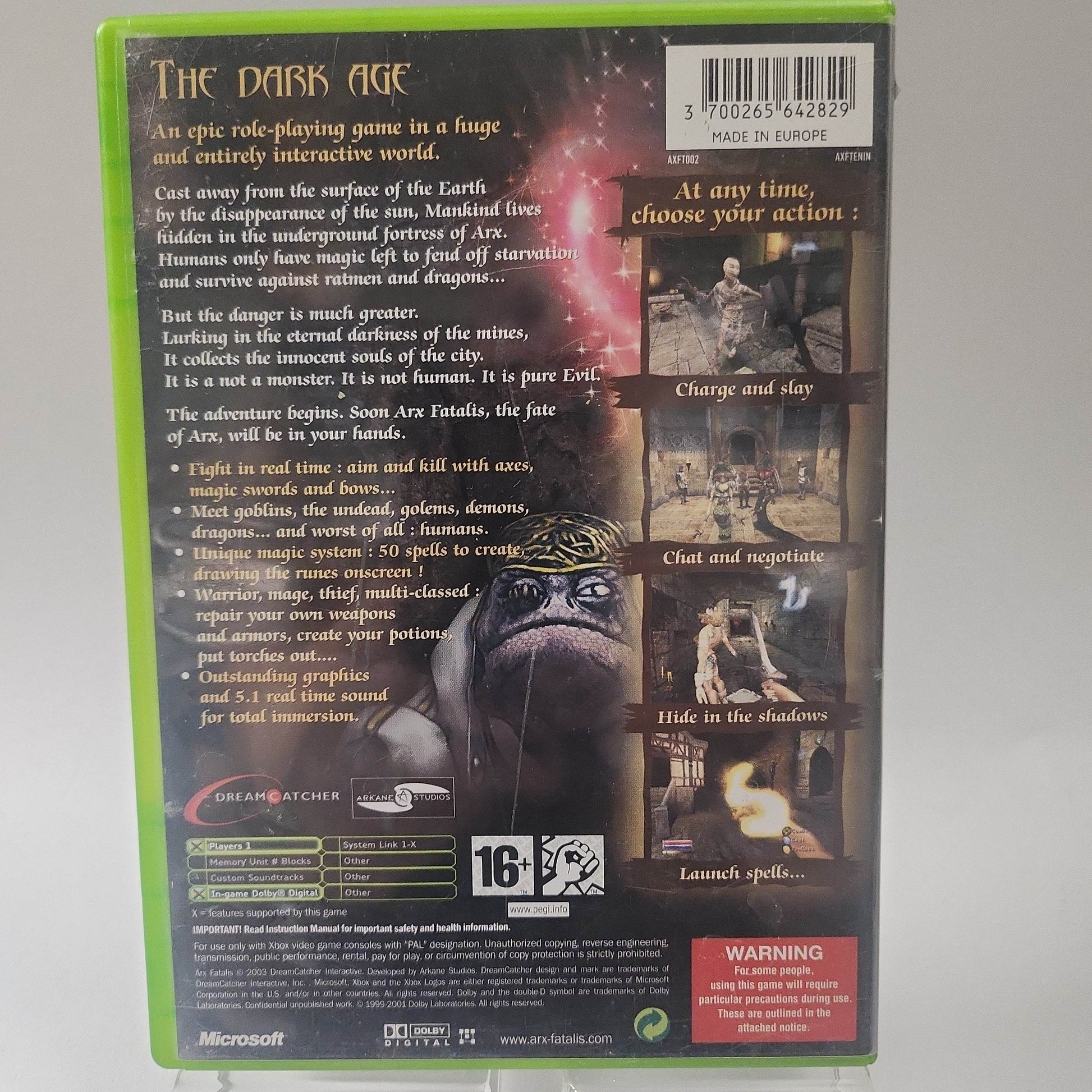 Arx Fatalis (No Book) Xbox Original - Feniks Gameshop