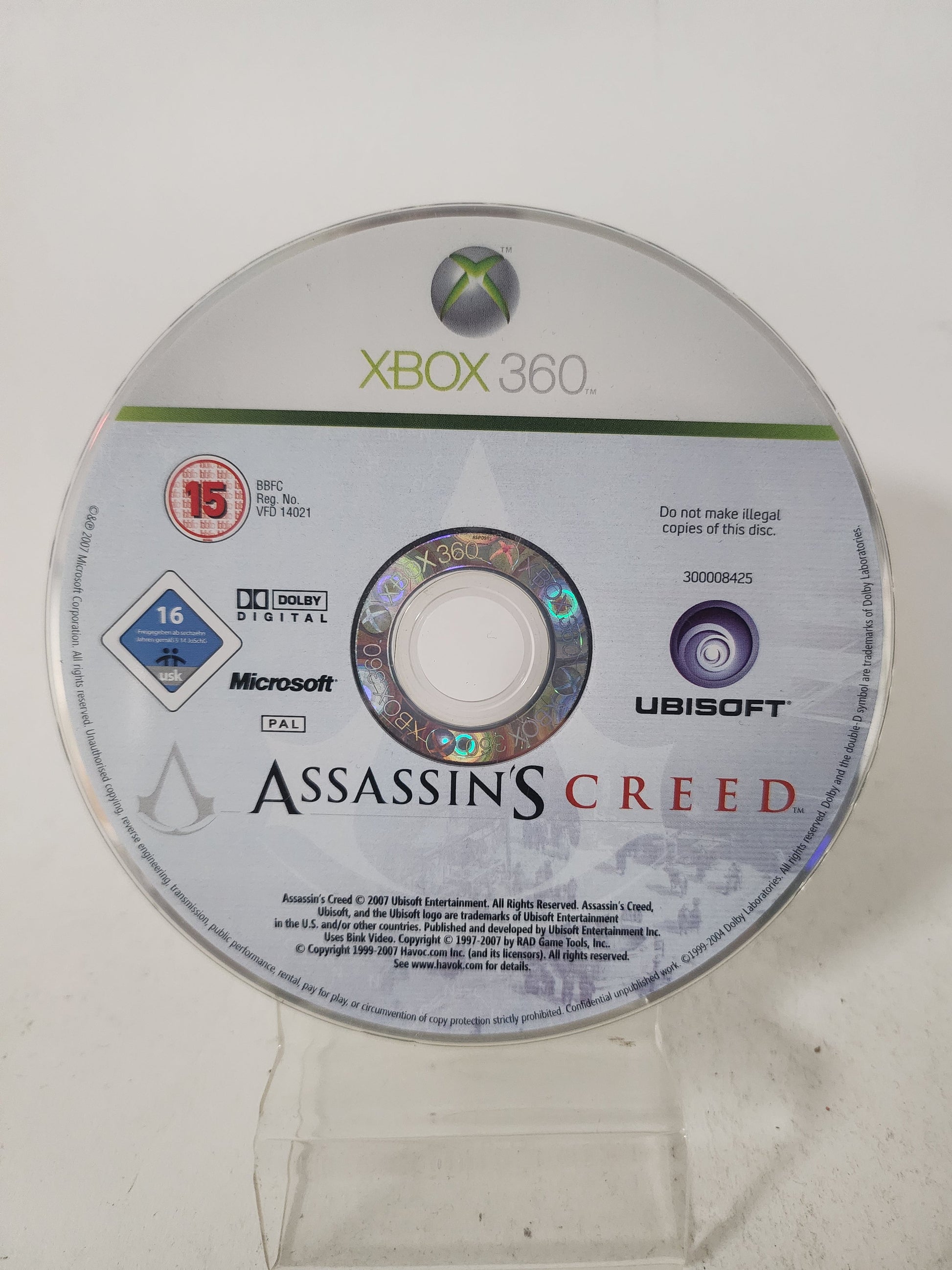 Assassin’s Creed (Disc Only) Xbox 360 - Xbox 360 Games