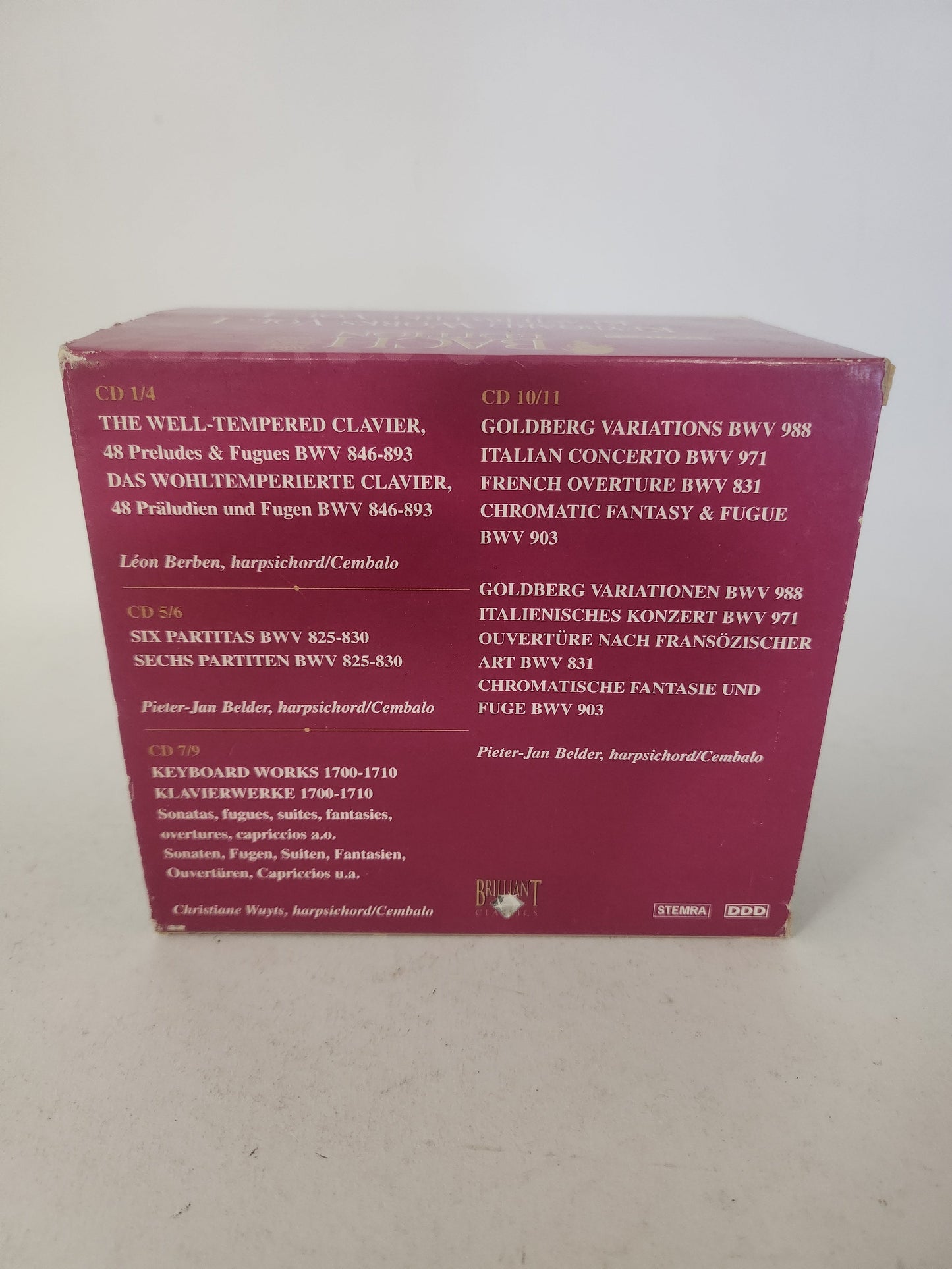 Bach Edition: Keyboard Works Vol 1 Volume 3 CD Box - Cd