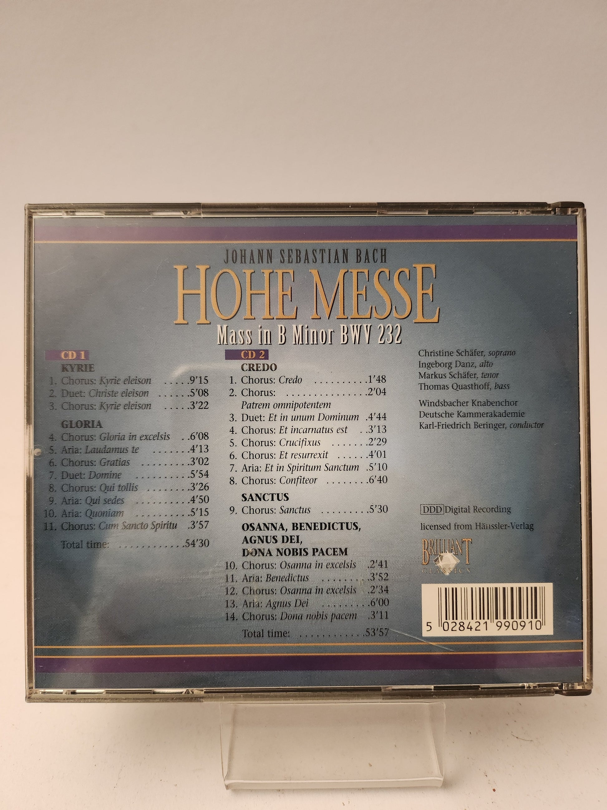 Bach: Hohe Messe CD - Cd