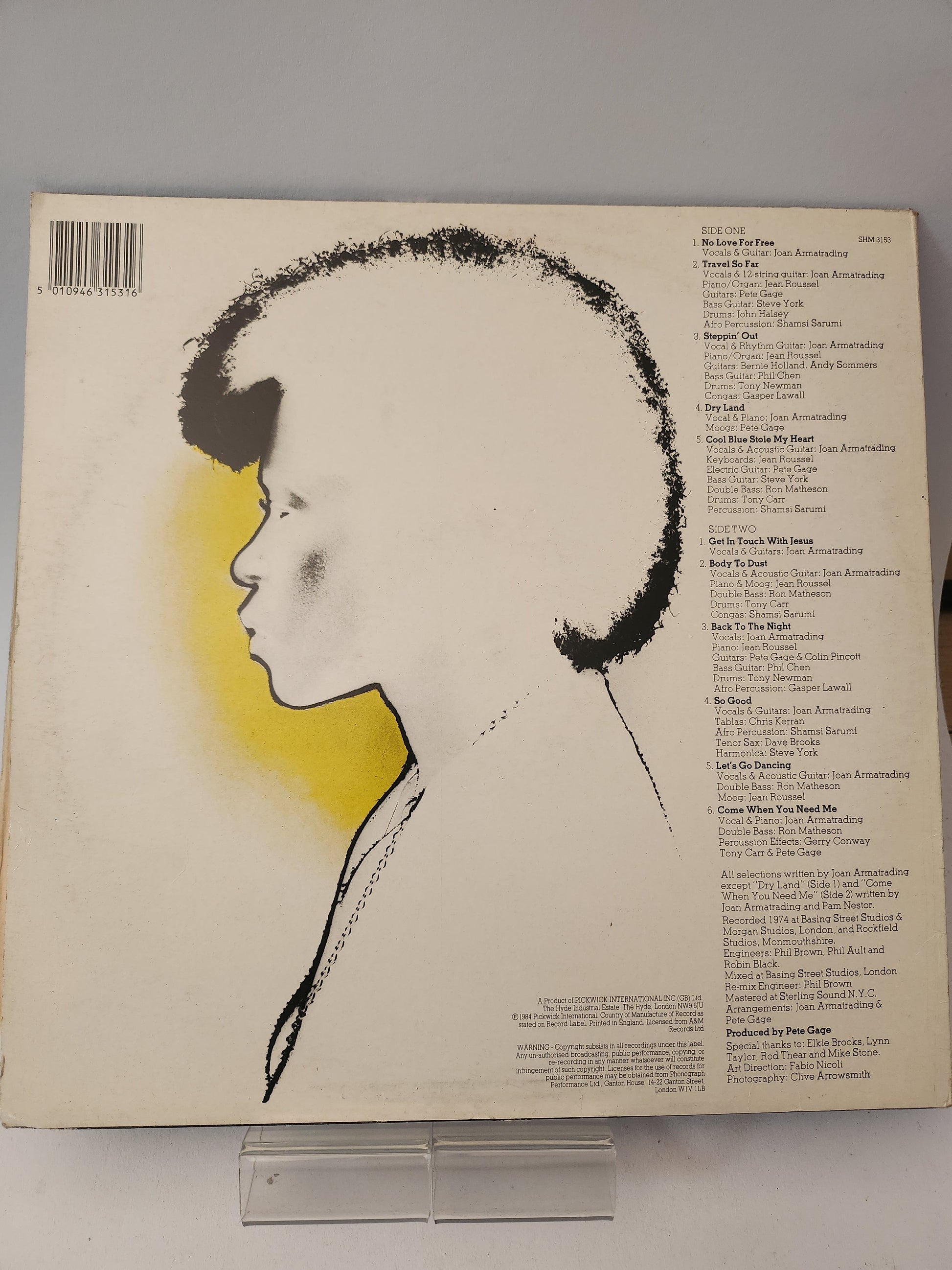 Back to the Night: Joan Armatrading LP Vinyl - Lp Vinyl