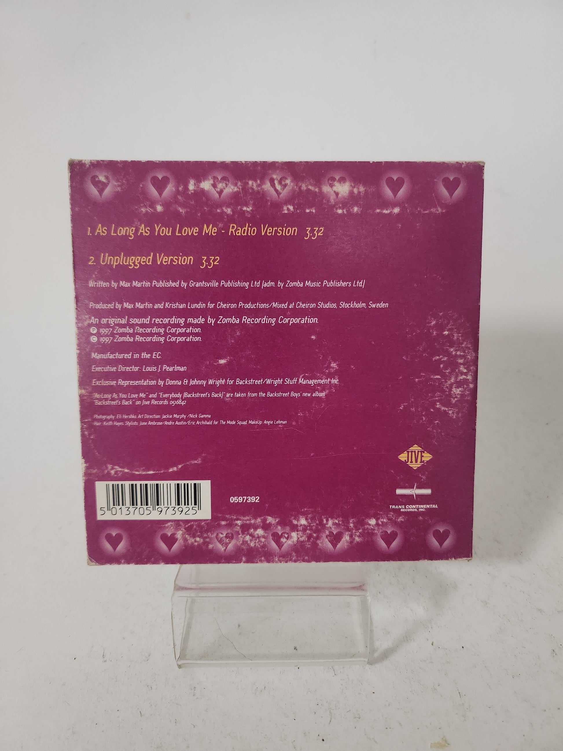 Backstreet Boys: As Long As You Love Me CD Single - CD Single