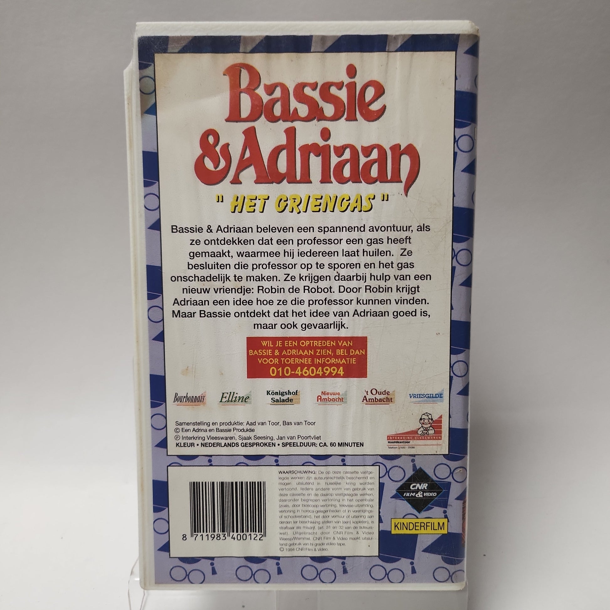 Bassie & Adriaan de Huilende Professor 1 ’het Griengas’ VHS - VHS Kids
