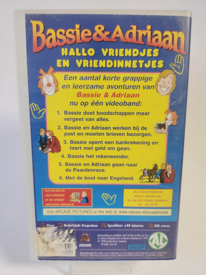 Bassie & Adriaan Hallo Vriendjes en Vriendinnetjes VHS - Feniks Gameshop