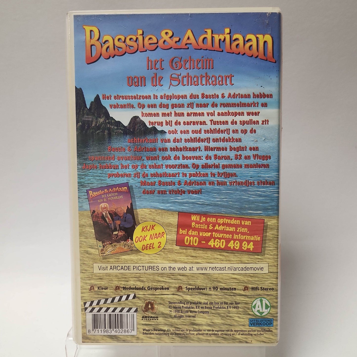 Bassie & Adriaan het Geheim van de Schatkaart VHS - Feniks Gameshop