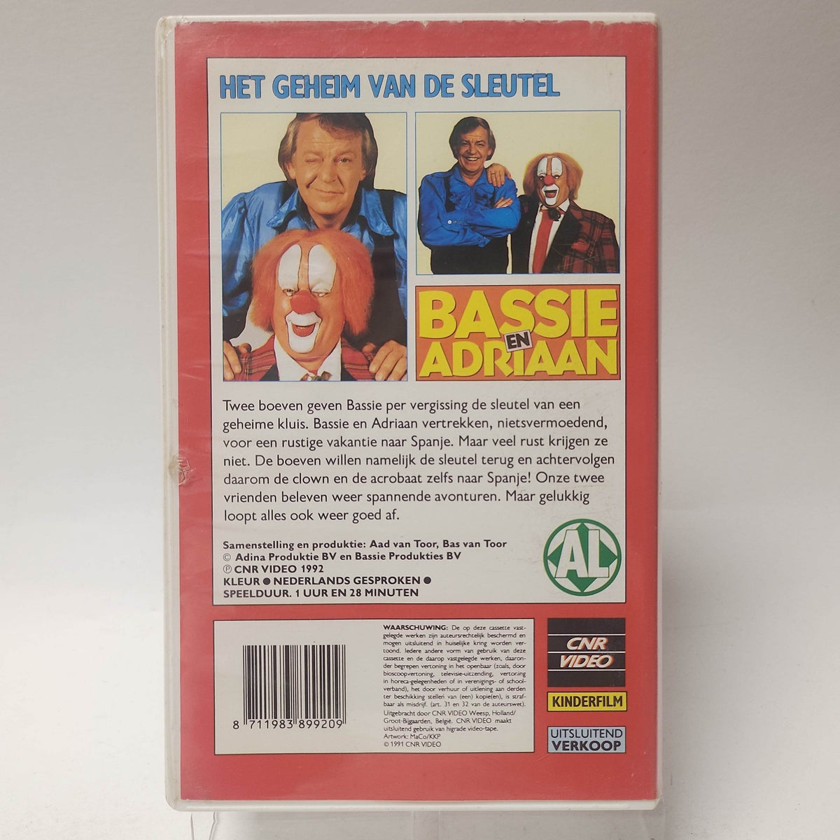 Bassie & Adriaan het Geheim van de Sleutel VHS - Feniks Gameshop