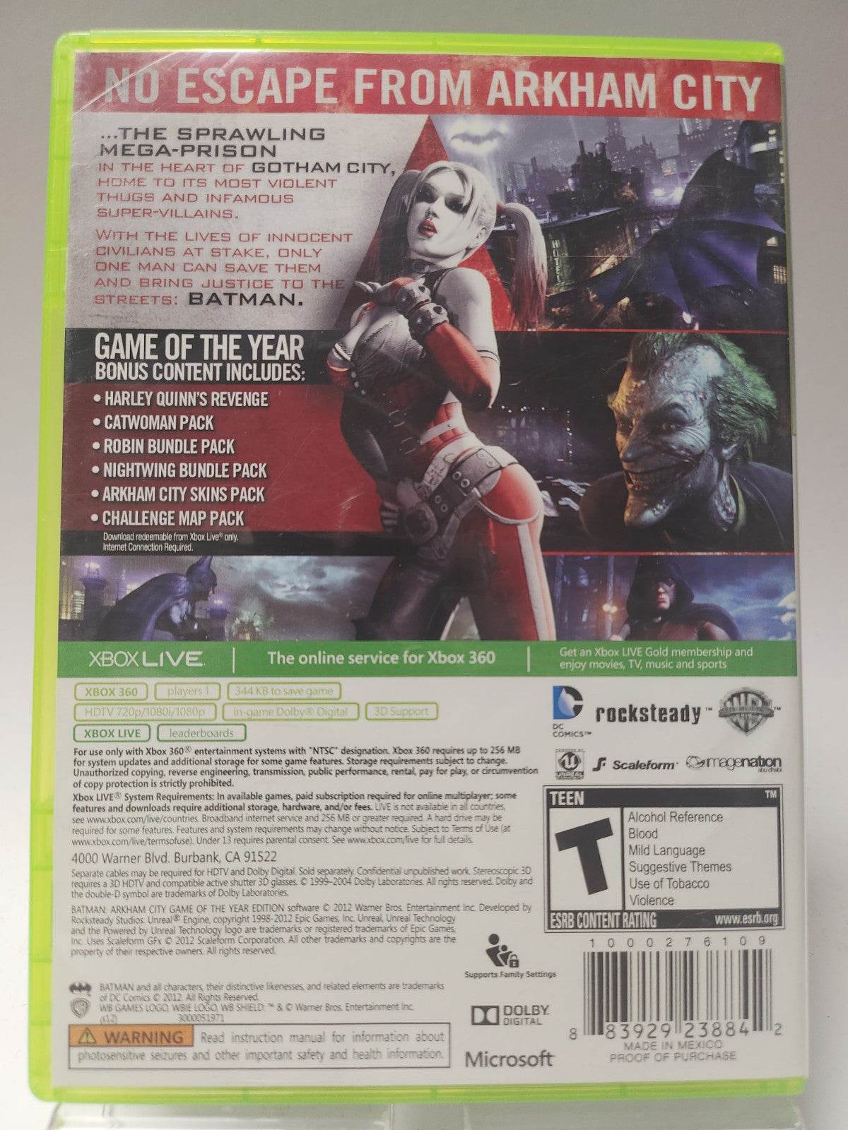 Batman Arkham City GOTY American Edition Xbox 360 - Feniks Gameshop