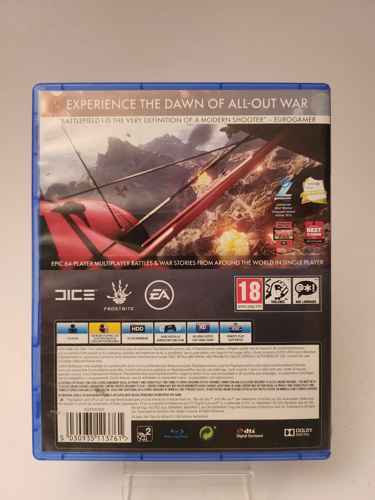 Battlefield 1 (No Book) PlayStation 4 - Playstation 4 games