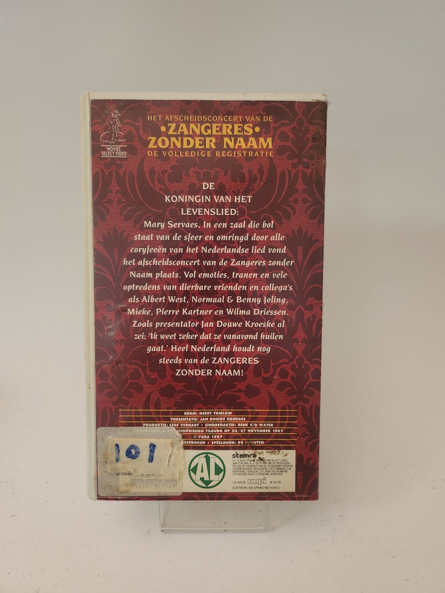 Bedankt Lieve Mensen: Zangeres zonder Naam VHS - VHS Volwassenen